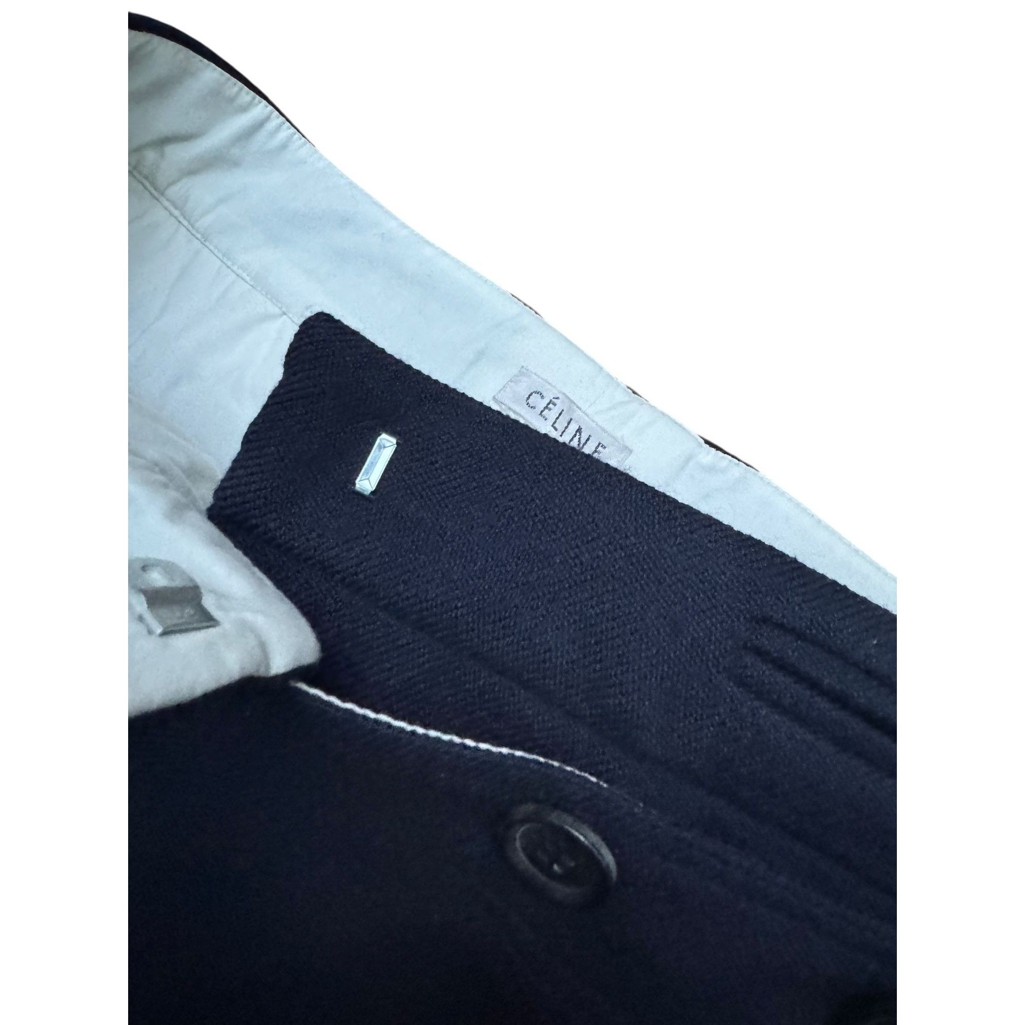 Celine Phoebe Philo Fall 2010 Runway Navy Wool Sailor Pants Size 27" / US 4 / IT 40 - 8 Thumbnail