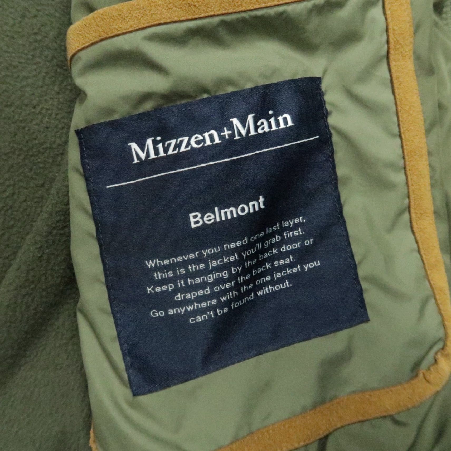 Mizzen+Main Mizzen+Main Jacket Mens M Green Quilted Puffer Full Zip Snap Mid-Length Stand-Up Collar Winter Fall Spring Size US M / EU 48-50 / 2 - 5 Thumbnail