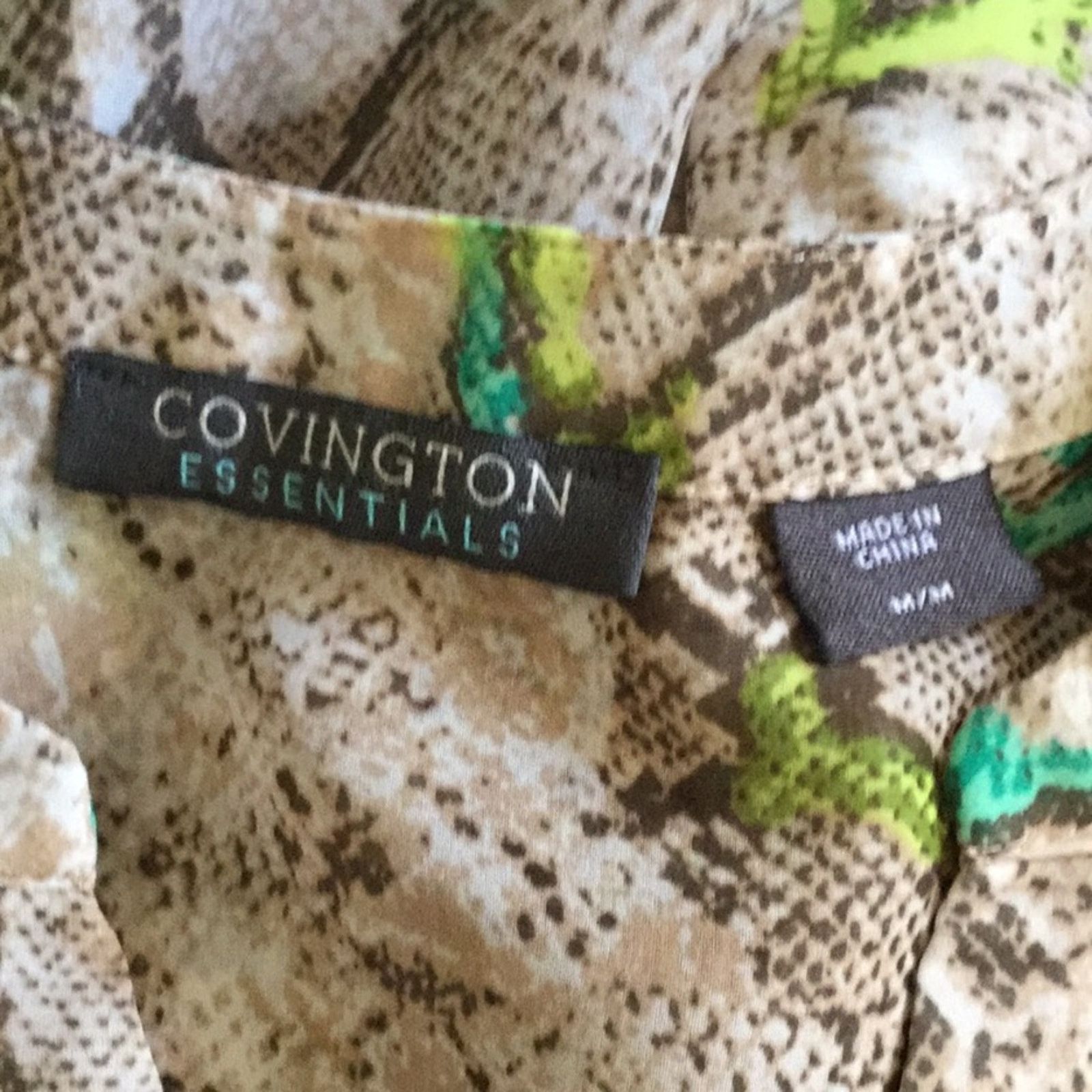 Covington Covington Essentials V-neck Animal Print Sheer L/S SZ M* Size M / US 6-8 / IT 42-44 - 7 Thumbnail