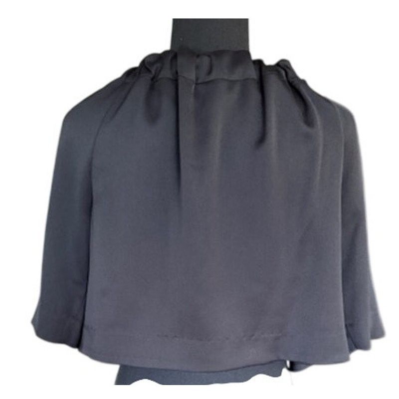 Trina Turk Trina Turk Ruffle Cropped Bolero Black Evening Jacket Size S / US 4 / IT 40 - 3 Thumbnail