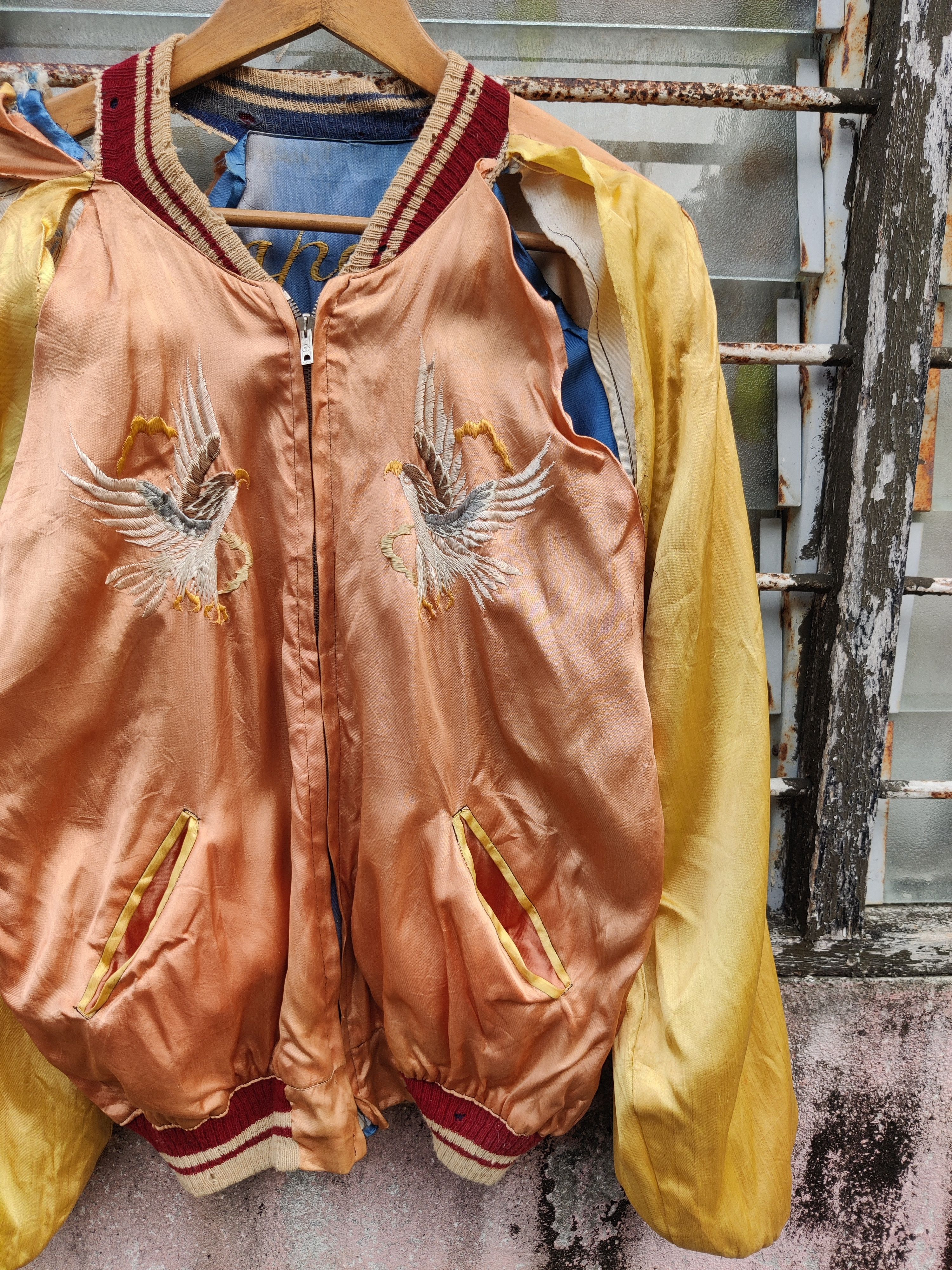 Vintage Vintage Distressed 1950's Sukajan Tiger Embroidery Jacket Size US M / EU 48-50 / 2 - 13 Thumbnail