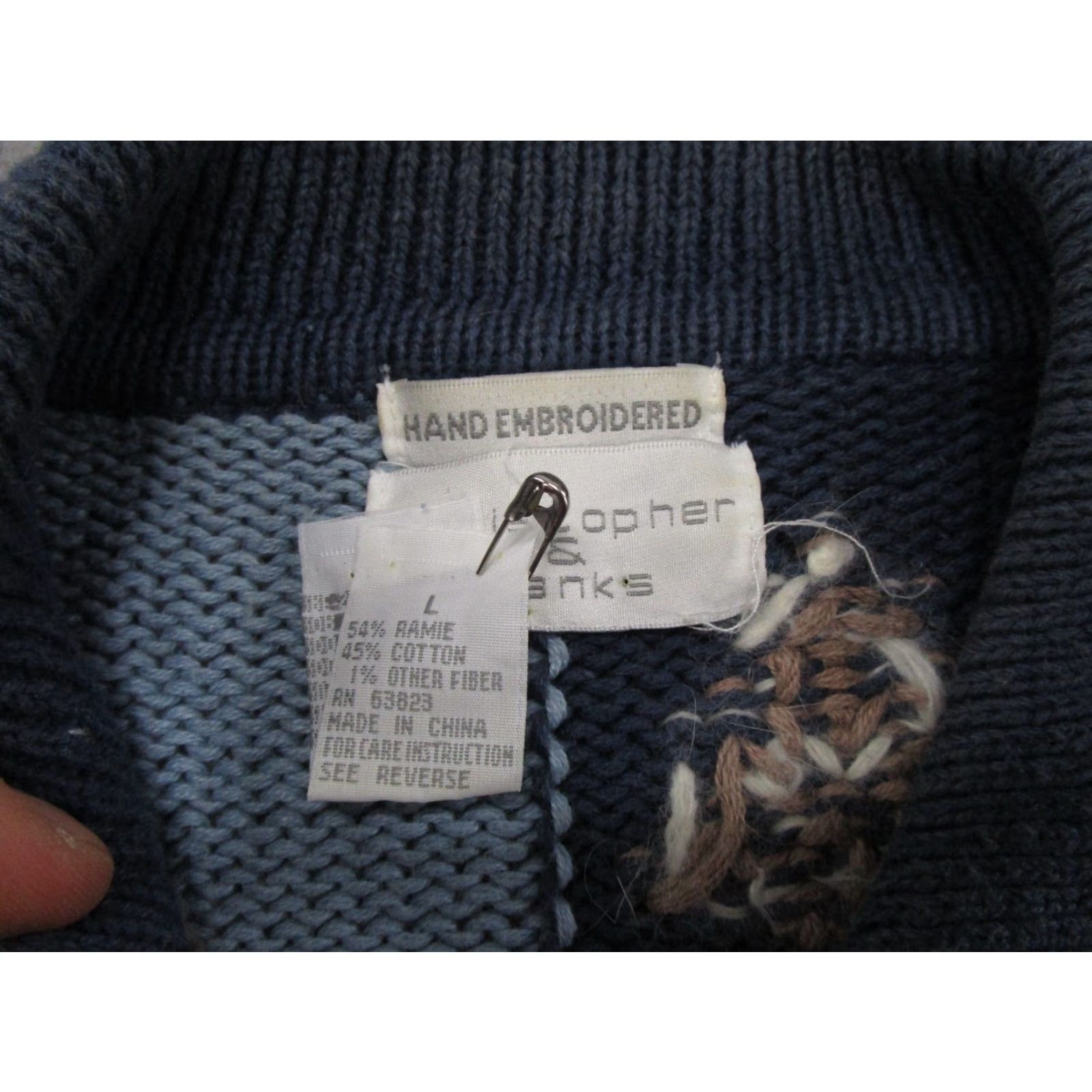 Vintage Vintage Christopher Banks Button Up Hand Embroidered Cardigan Patchwork Size L Size L / US 10 / IT 46 - 2 Thumbnail