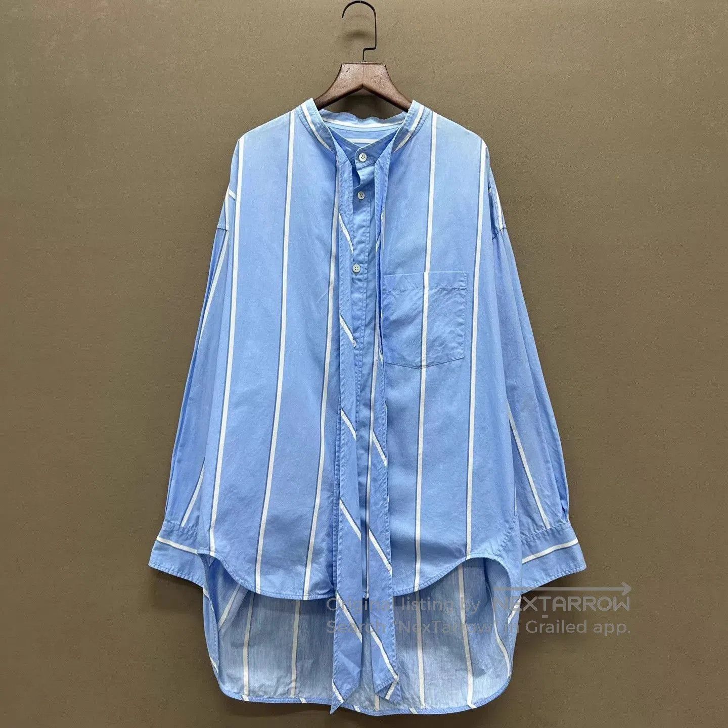 Balenciaga Blue Striped Long Sleeve Button-Up Shirt. Size US XXS / EU 40 - 1 Thumbnail