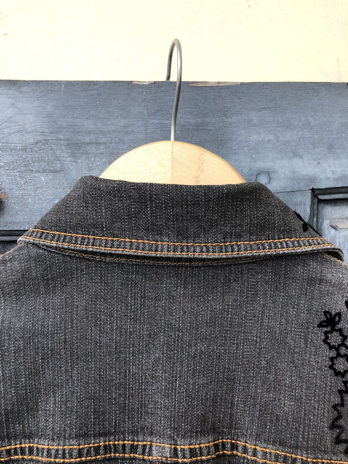 Vintage Eterno Belleza Paisley Black Denim Jacket Vintage Style Size M / US 6-8 / IT 42-44 - 15 Thumbnail