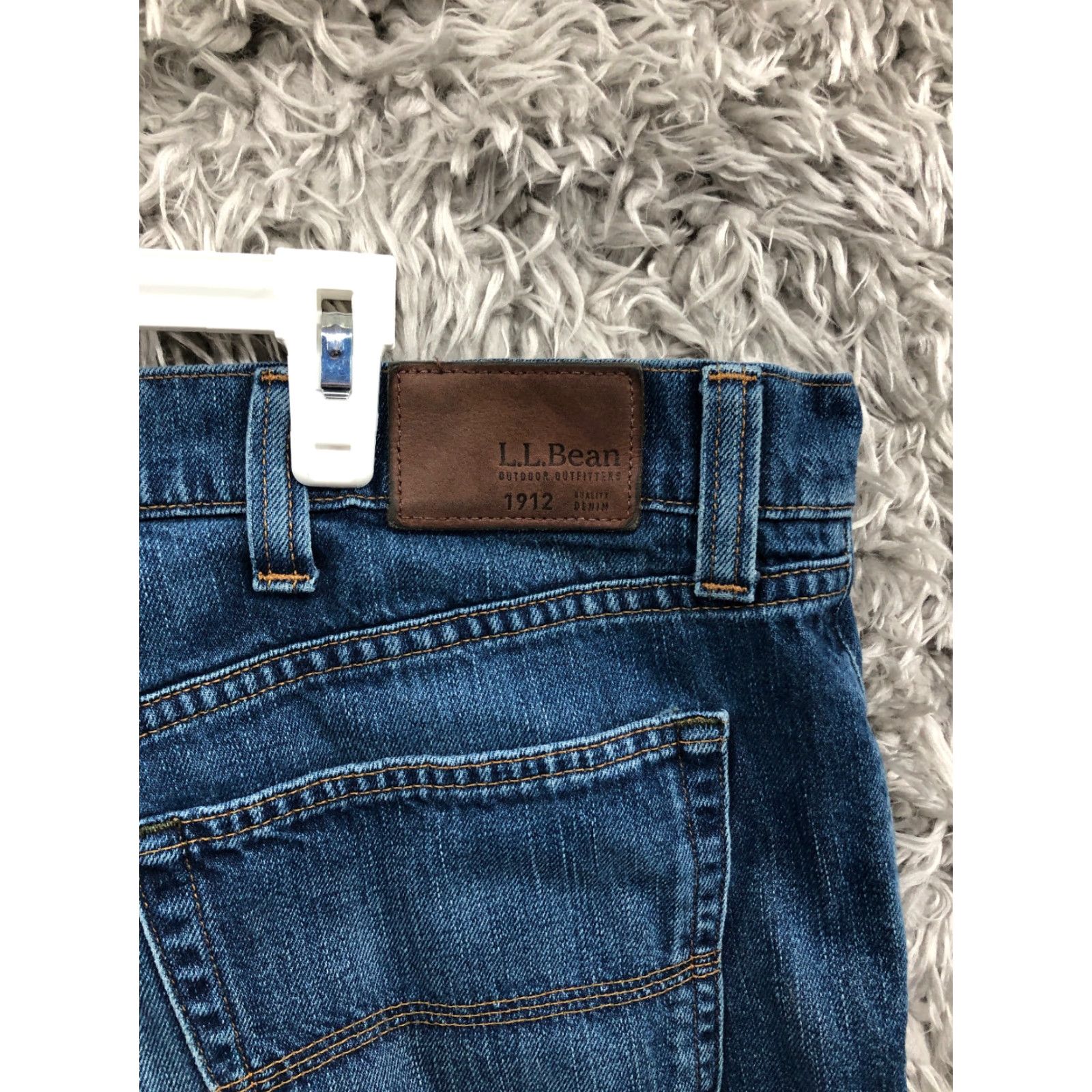 Vintage L.L. Bean Jeans Size 40x32 Mens Mid Rise Straight Leg Dark Wash Blue Denim Size US 40 / EU 56 - 6 Thumbnail