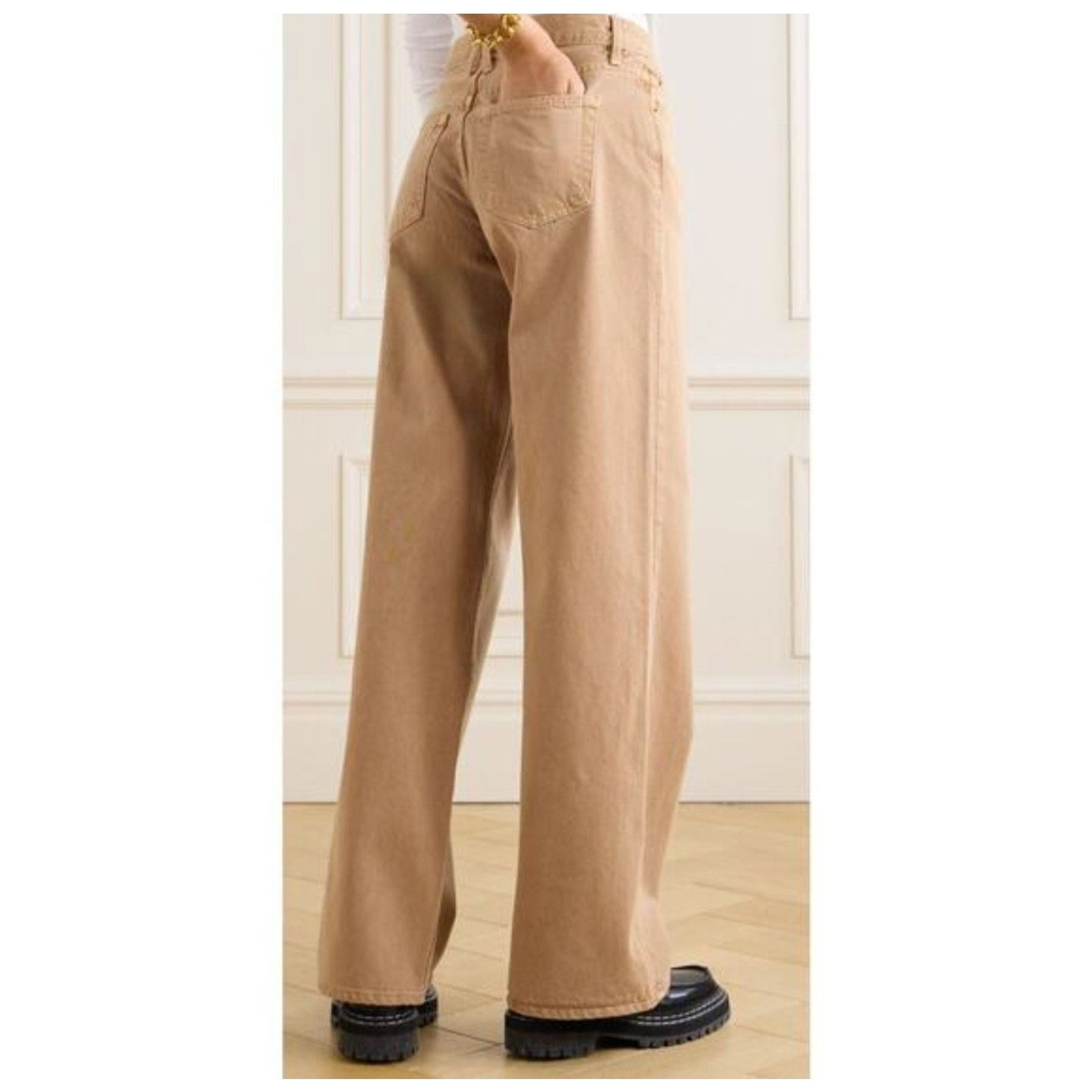 SLVRLAKE SLVRLAKE Mica Wide Leg In Pioneer Town Wash Denim Jeans 26 Size 26" / US 2 / IT 38 - 2 Thumbnail