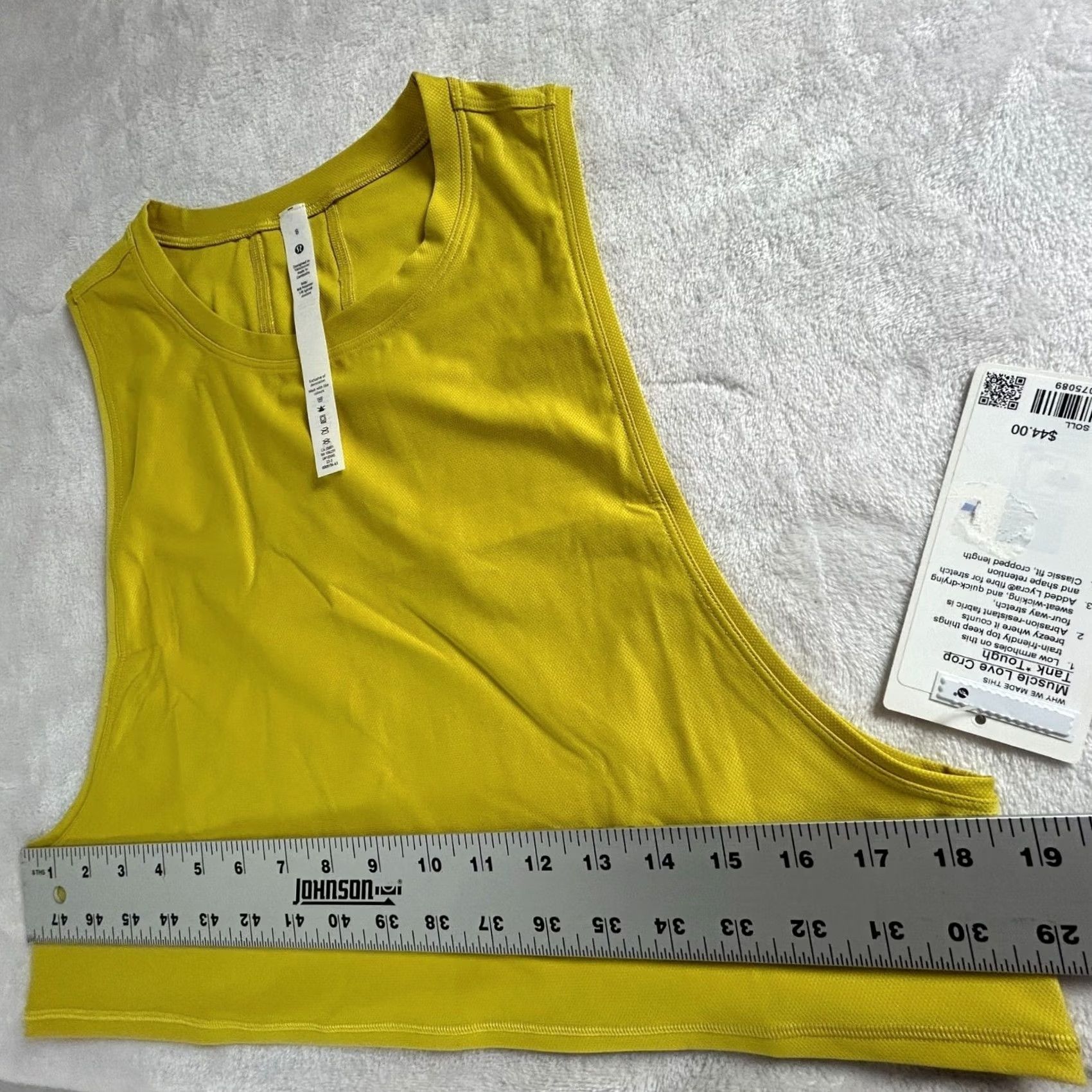 Lululemon Lululemon Womens Muscle Love Crop Tank Tough Yellow Size 8 Yoga Top Stretch New Size M / US 6-8 / IT 42-44 - 5 Thumbnail