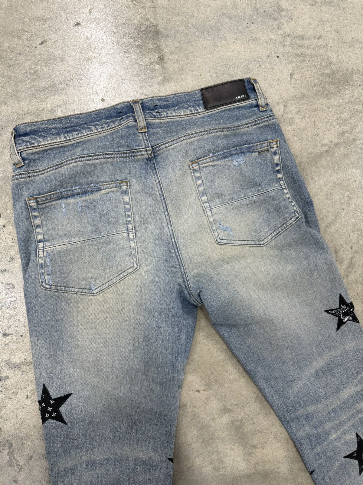 Amiri Amiri Bandana Star Patchwork Skinny Jeans Size US 33 - 9 Thumbnail