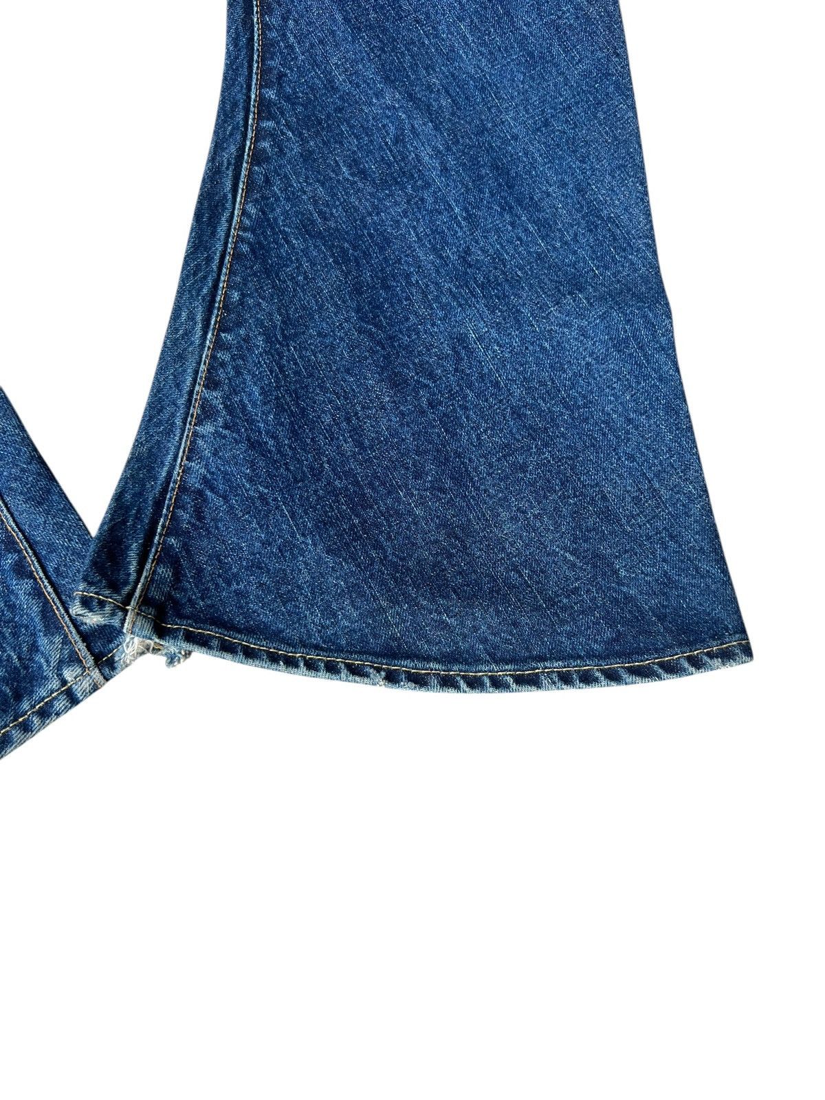 wjk WJK Curve Leg Distressed Aging Mud Denim Bootcut Jeans Size US 31 - 13 Thumbnail