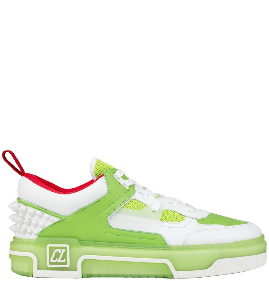 Christian Louboutin os11x0526 Astroloubi Low-Top Sneakers in White/Absinthe Size US 8 / EU 41 - 1 Thumbnail
