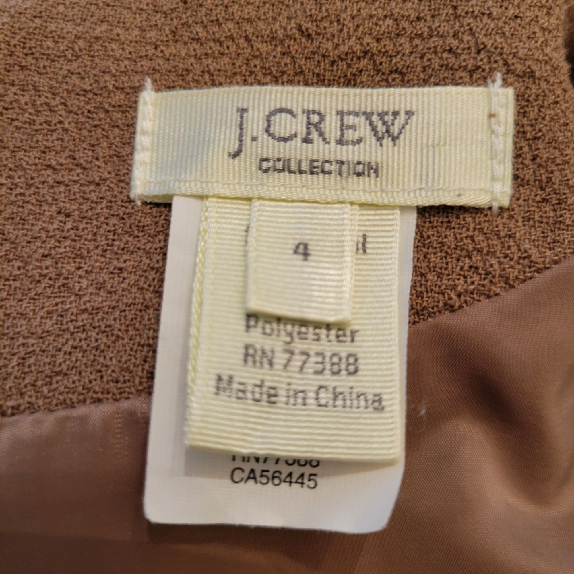 J.Crew J Crew 4 Brown Sleeveless Pleated Wool Blend A Line School G Size S / US 4 / IT 40 - 3 Thumbnail