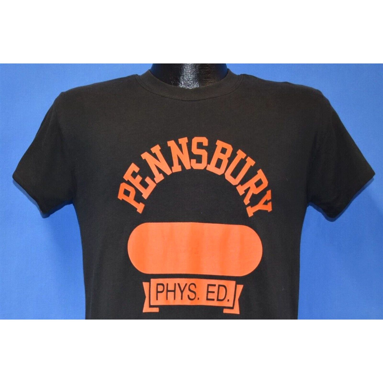 image of Vintage 90's Pennsbury Phys Ed Reversible Pe Gym Pt Athletic Black Red T-Shirt S in White (Size Sma