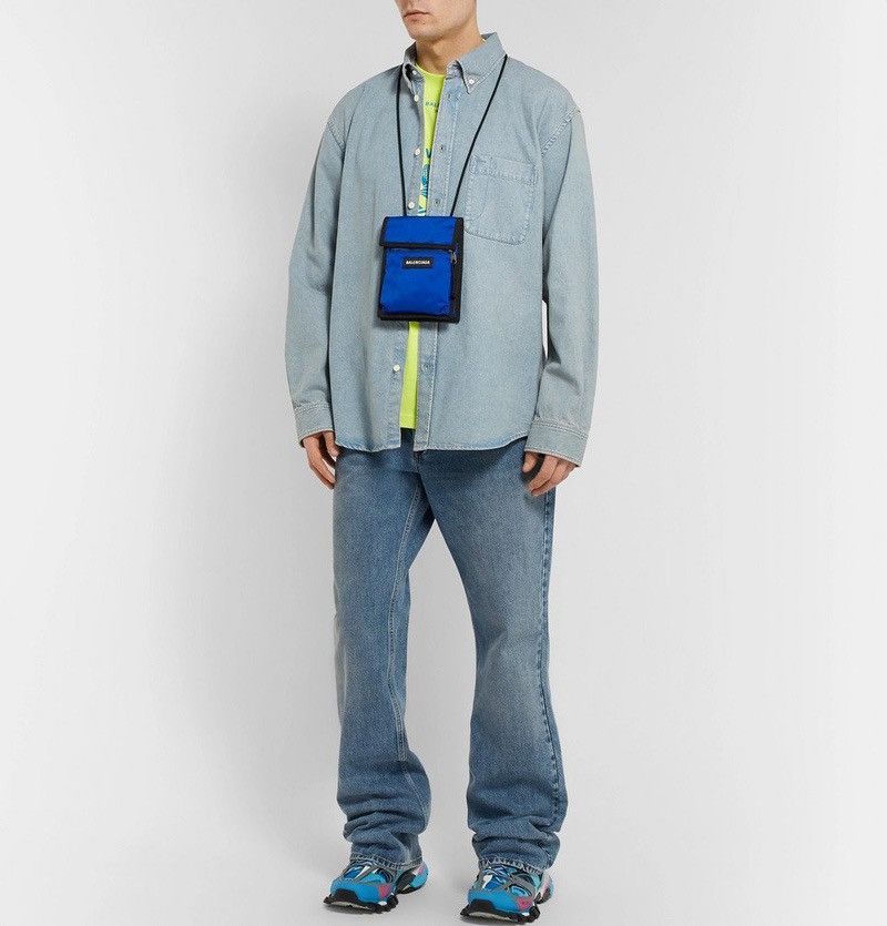 Balenciaga Balenciaga Logo Washed light blue Denim Big Shirt jacket Size US M / EU 48-50 / 2 - 3 Thumbnail