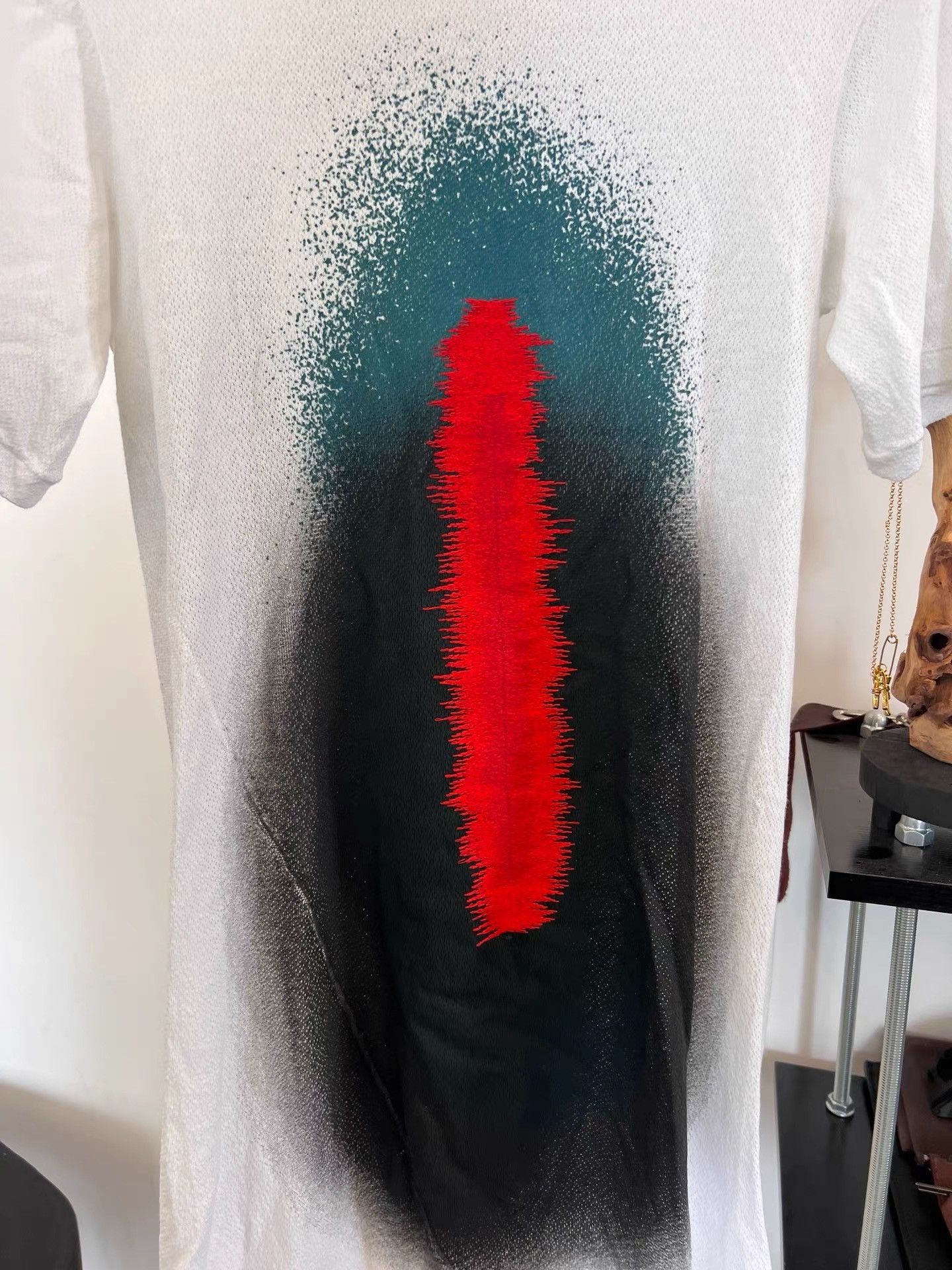 11 By Boris Bidjan Saberi 11by BBS Faded Embroidered T-Shirt K35 Size US XS / EU 42 / 0 - 3 Thumbnail