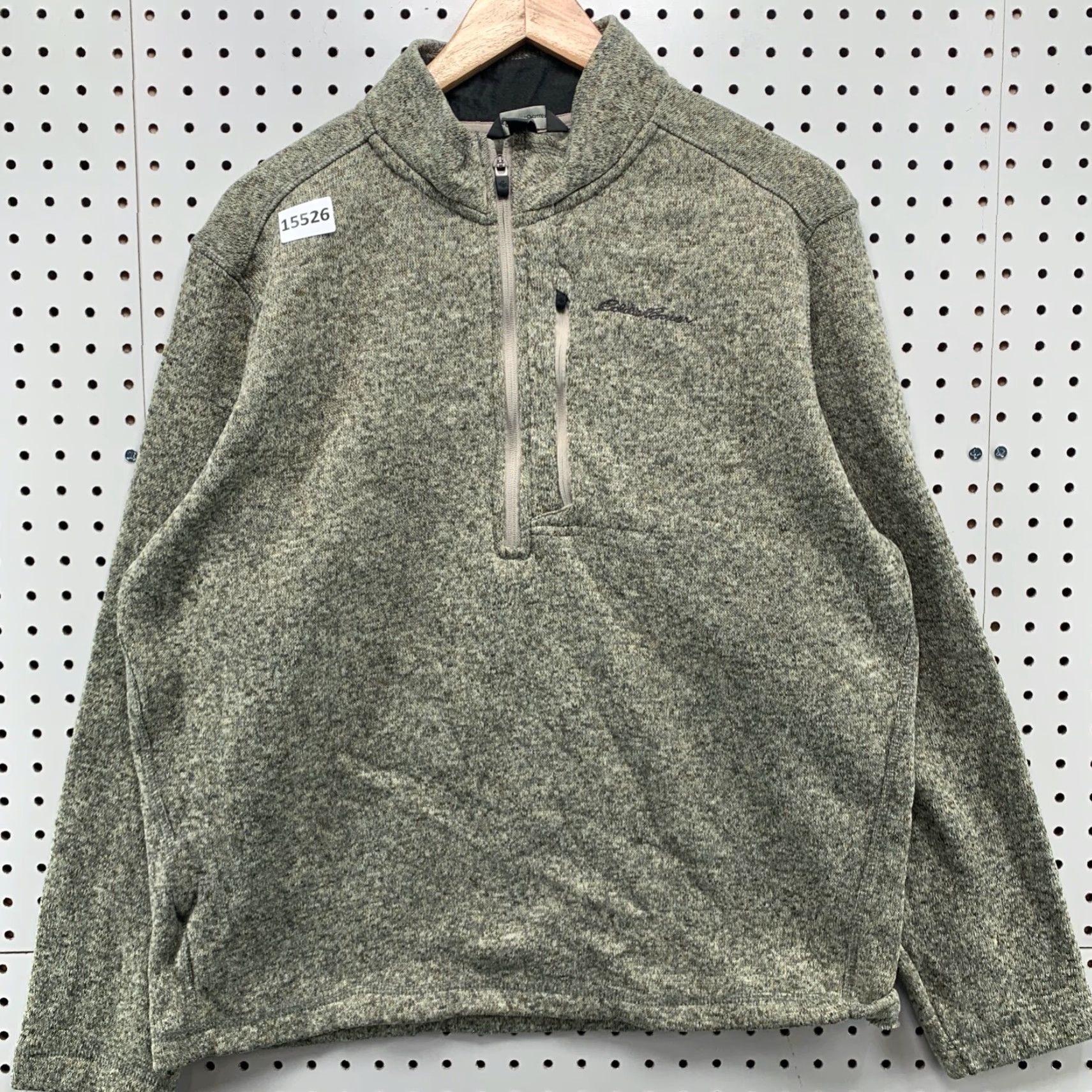 Eddie Bauer VINTAGE Eddie Bauer Sweater Shirt Women XL 1/4 Zip Fleece Pullover Gray Beige Pockets Womens Size XL / US 12-14 / IT 48-50 - 6 Thumbnail