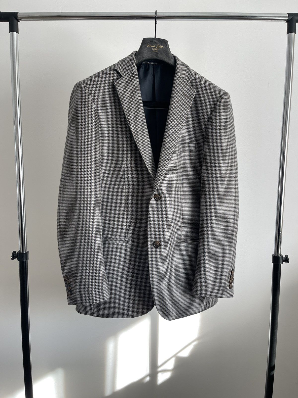 Marks & Spencer Marks & Spencer Wool Blazer Jacket Brown Mix Houndstooth 38R Size 38R - 1 Thumbnail