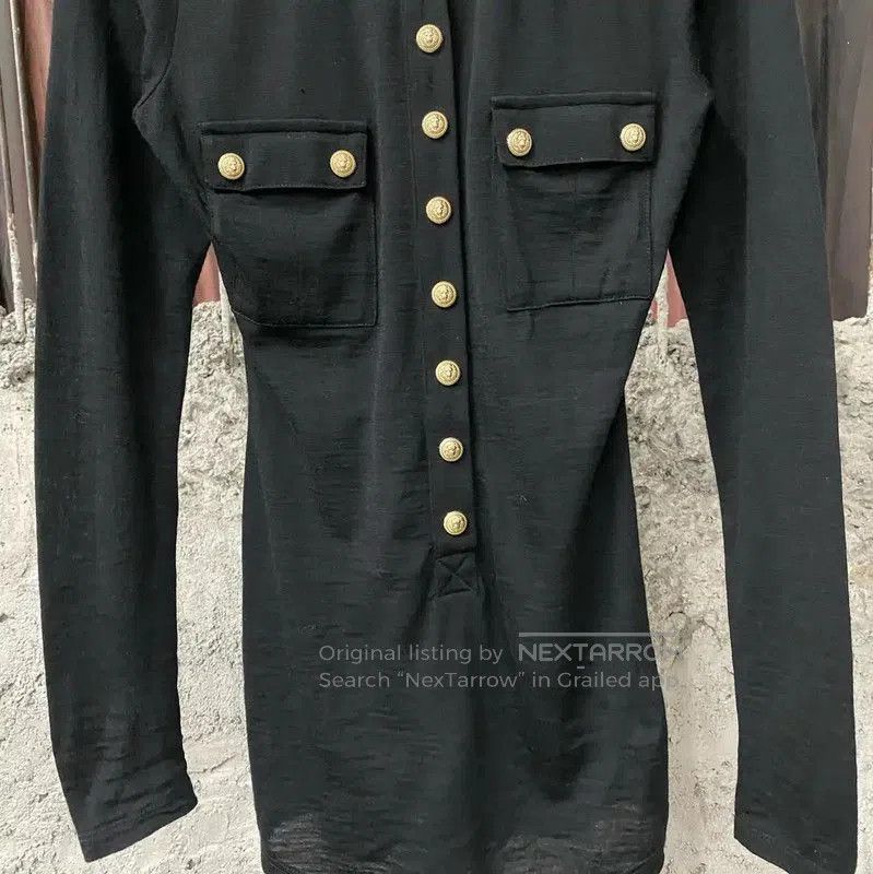 Balmain Balmain Black Wool Long Sleeve Top for Women . Size XXS / US 00 / IT 34 - 4 Thumbnail