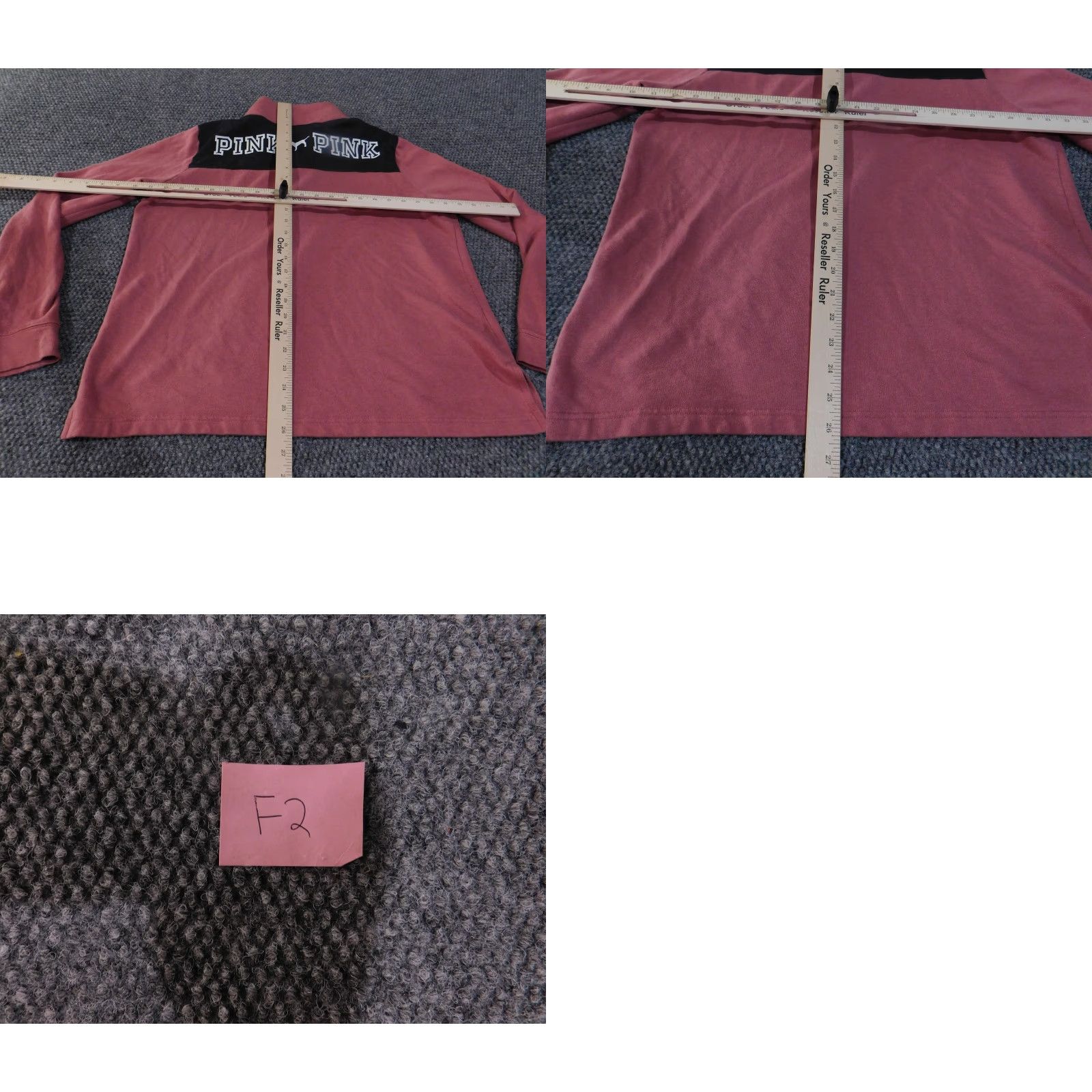 Pinko PINK Victoria's Secret Pullover Sweatshirt Womens Large Quarter Zip Dog Logo Size L / US 10 / IT 46 - 9 Thumbnail