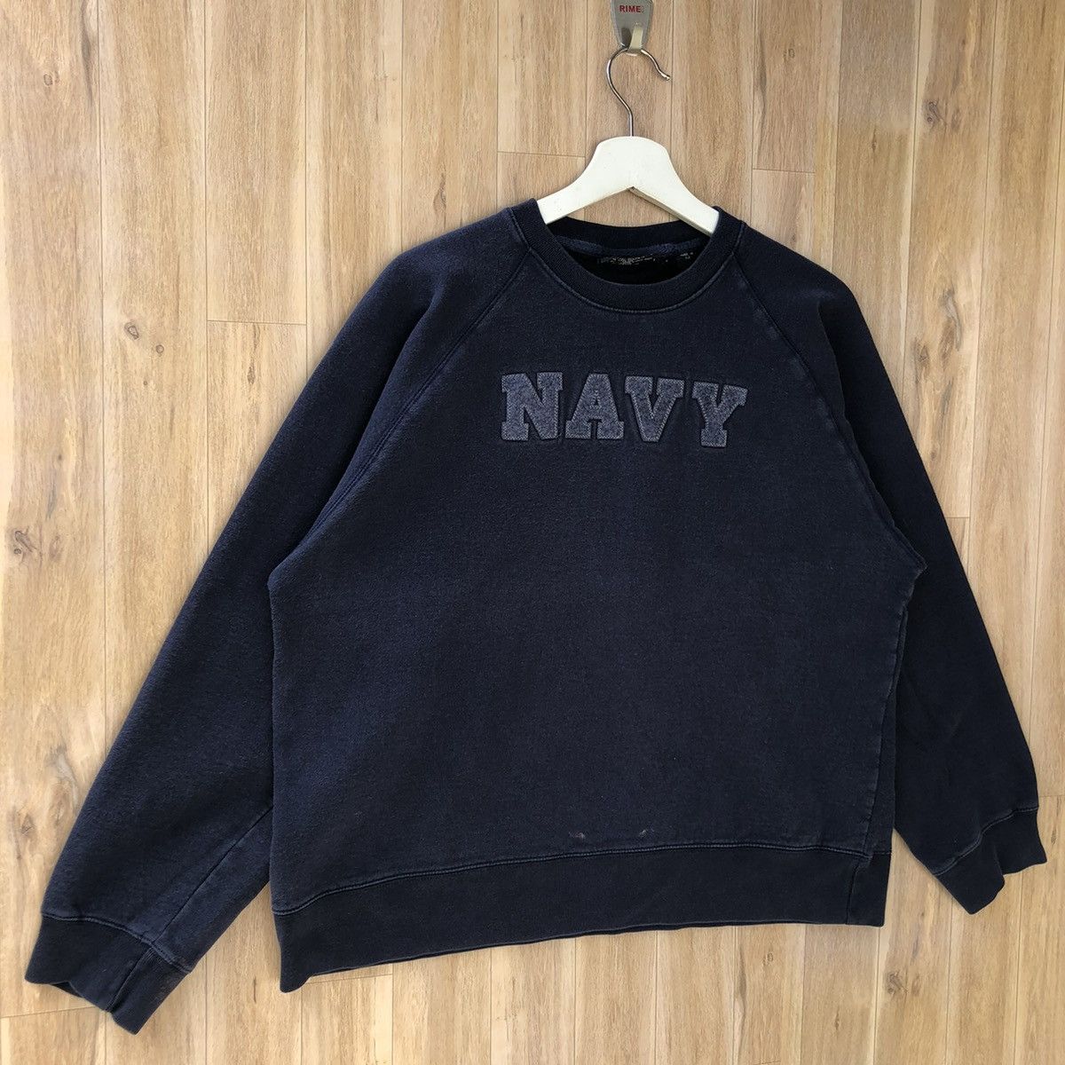 Vintage Vintage Navy Embroidered Pullover Sweatshirt Size US M / EU 48-50 / 2 - 2 Thumbnail