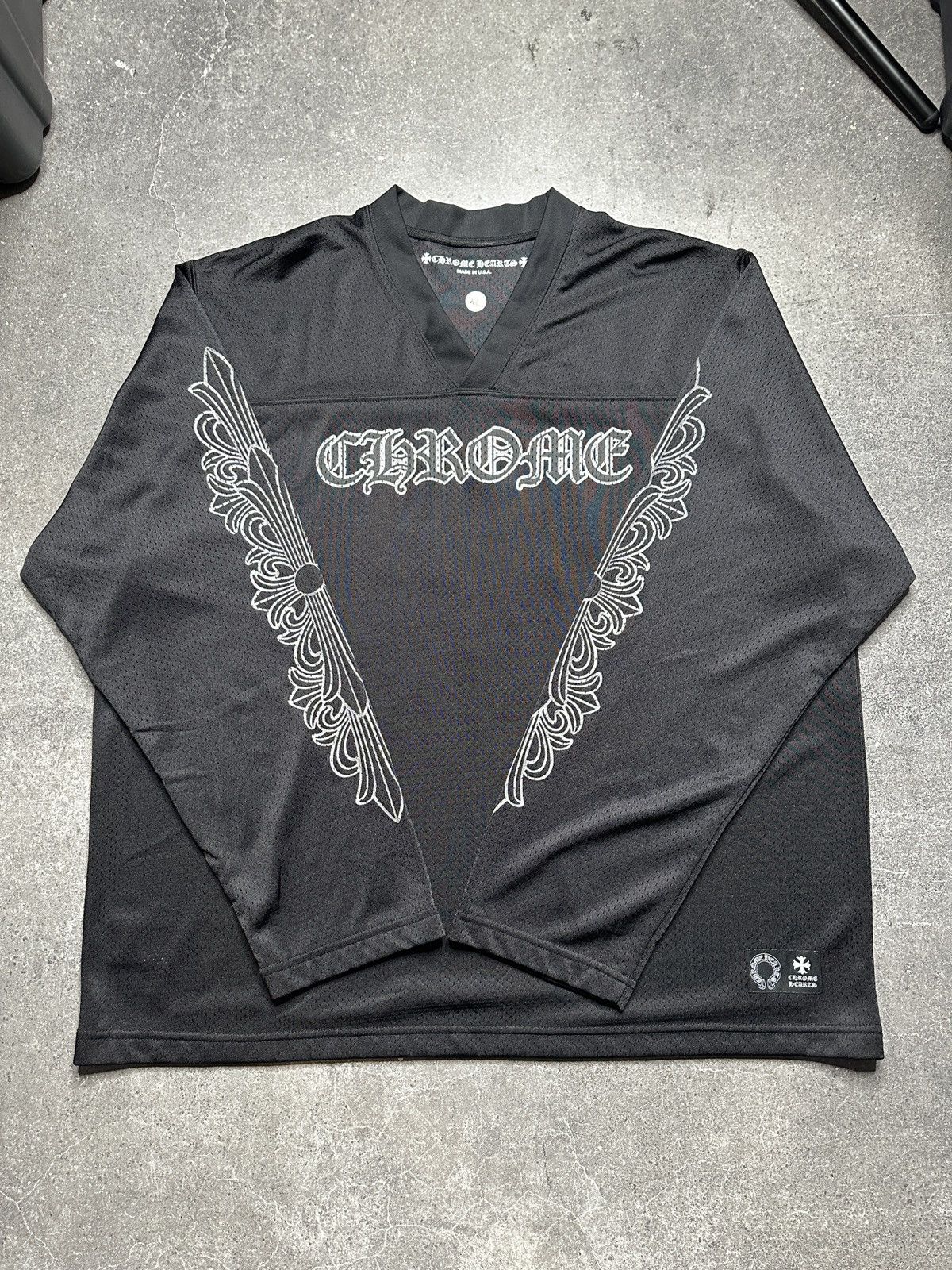 Chrome Hearts Chrome Hearts Stadium Mesh L/S Warm Up Jersey Size US XL / EU 56 / 4 - 1 Thumbnail