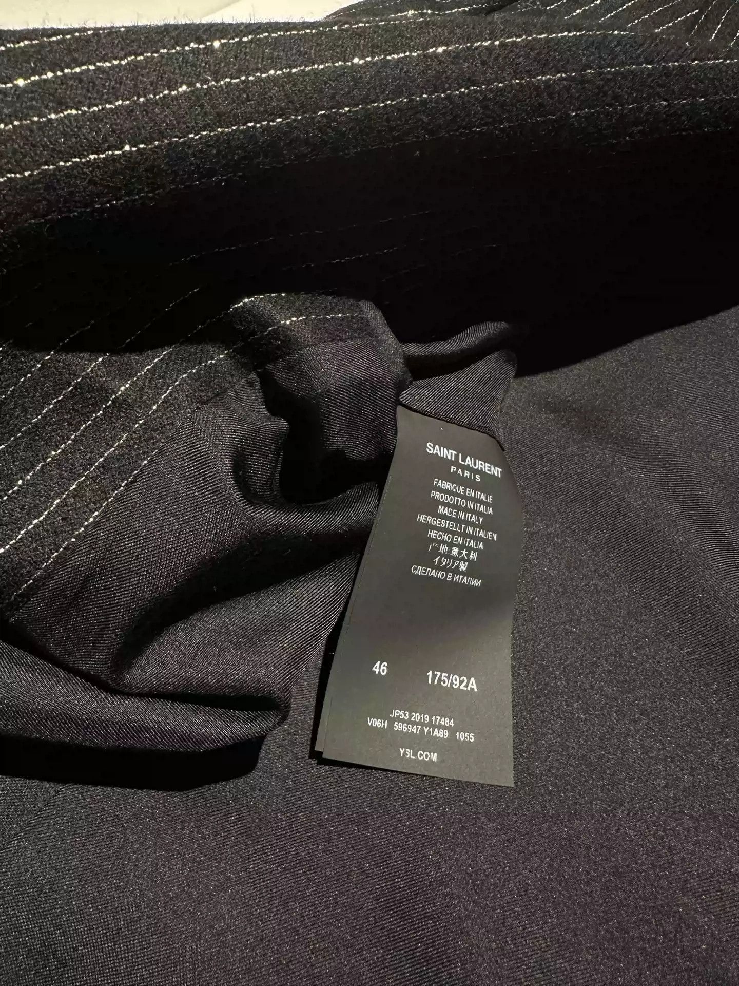 Saint Laurent Paris Saint Laurent Paris Saint Laurent men's wool and gold suit Size US S / EU 44-46 / 1 - 4 Thumbnail