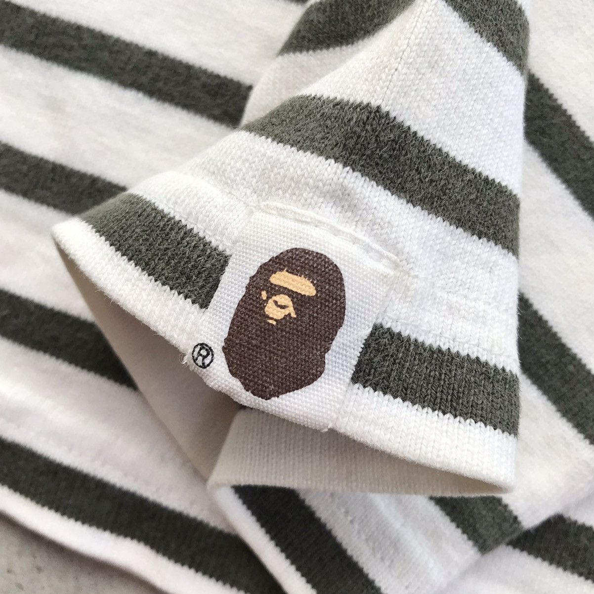 Bape 2000's Bathing Ape - Made with General Stripe L/S T-Shirt Size US S / EU 44-46 / 1 - 5 Thumbnail