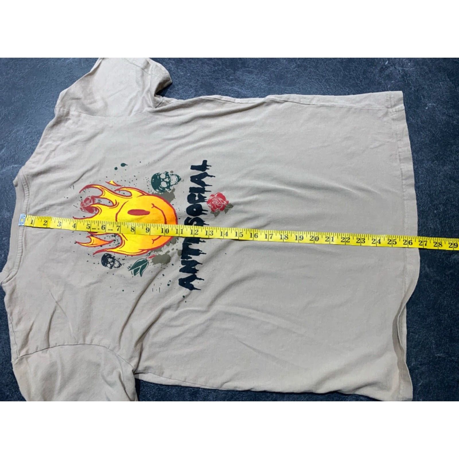 Vintage Taco Tuesday Mens Khaki Anti-social T-Shirt Medium Size US M / EU 48-50 / 2 - 6 Thumbnail