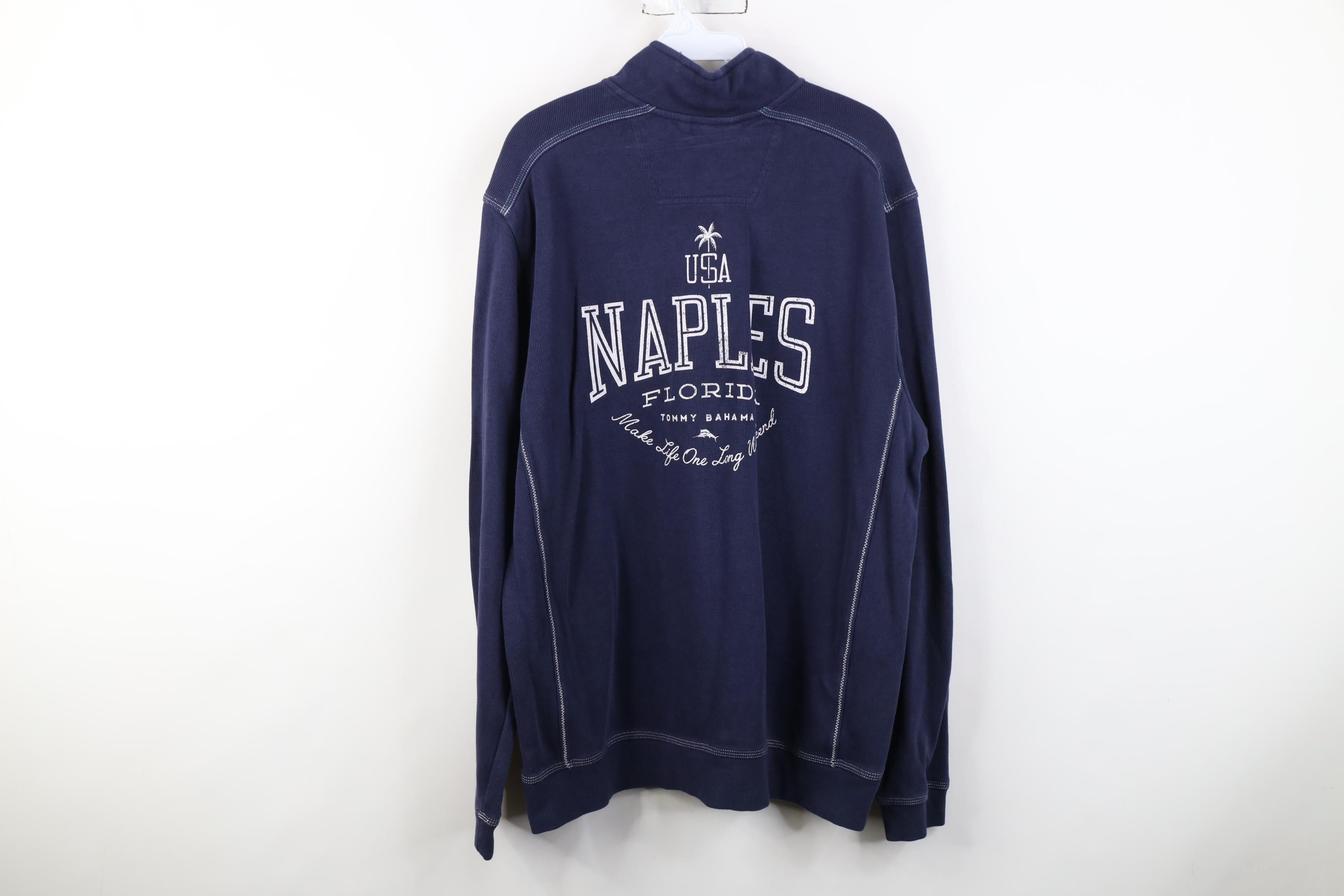 Tommy Bahama Tommy Bahama Ribbed Knit 1/4 Zip Pullover Sweater Blue Size US L / EU 52-54 / 3 - 13 Thumbnail