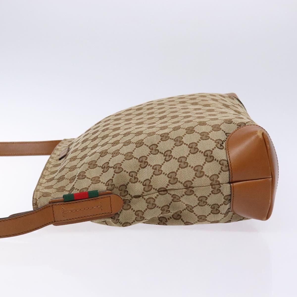 Gucci GUCCI GG Canvas Shoulder Bag Beige Silver Size ONE SIZE - 5 Thumbnail