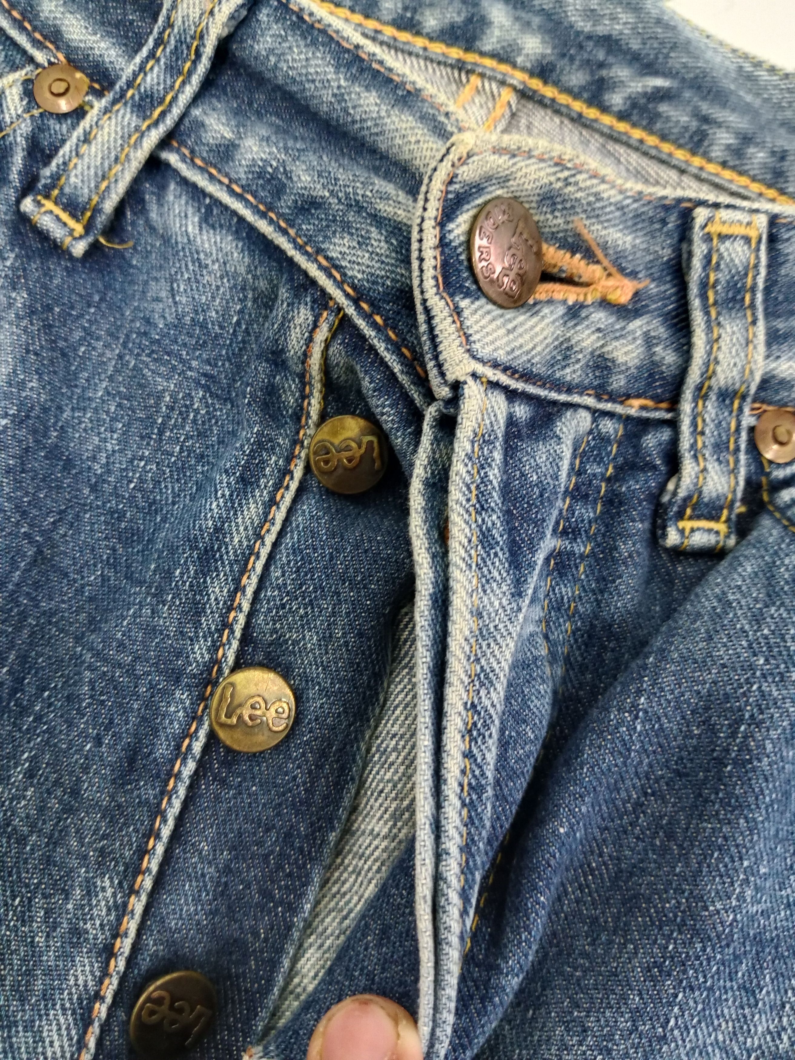 Lee Vintage LEE Riders Union Made Selvedge Distressed Jeans Size US 30 / EU 46 - 9 Thumbnail