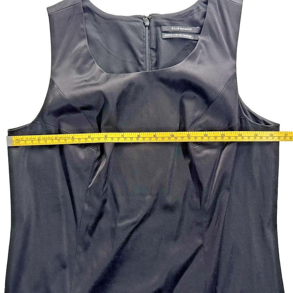Club Monaco Club Monaco Chic Black Taffeta A Line Dress Faux Wrap Size 8 Size M / US 6-8 / IT 42-44 - 10 Thumbnail