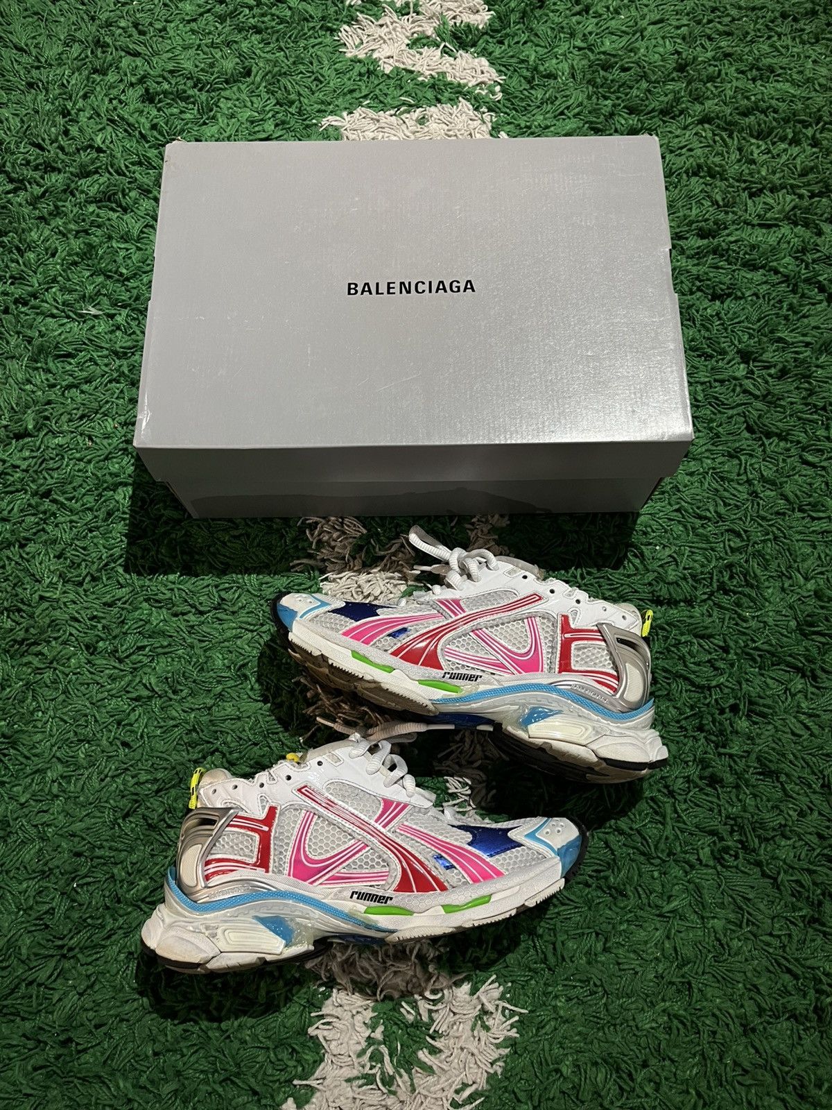Balenciaga Multicolor Track Sneakers size 42 Vogue atelier | Balenciaga track 2 multi color size 41-42, 7  main image 3