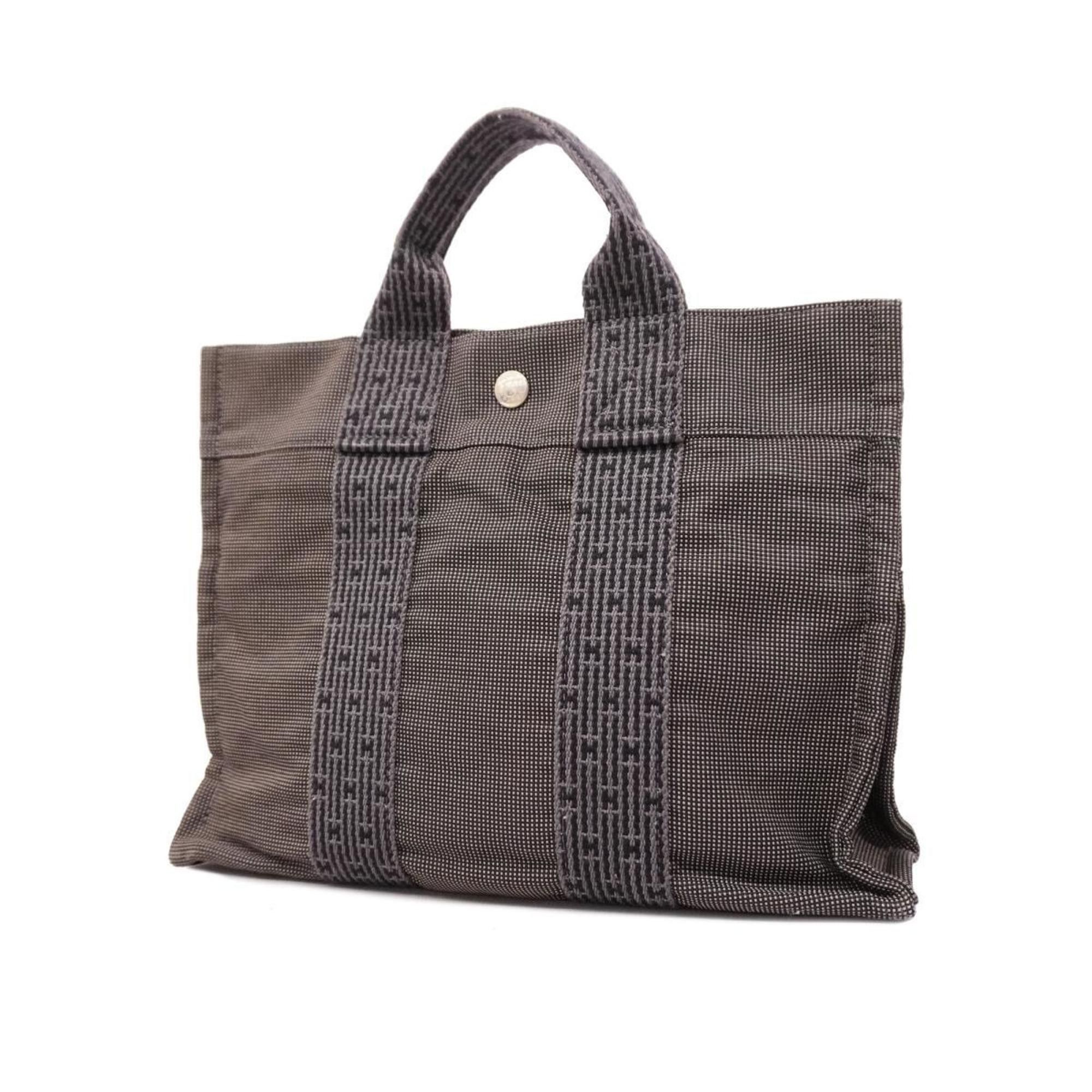 image of Hermes Handbag Air Line Pm Canvas Grey Ladies, Women's