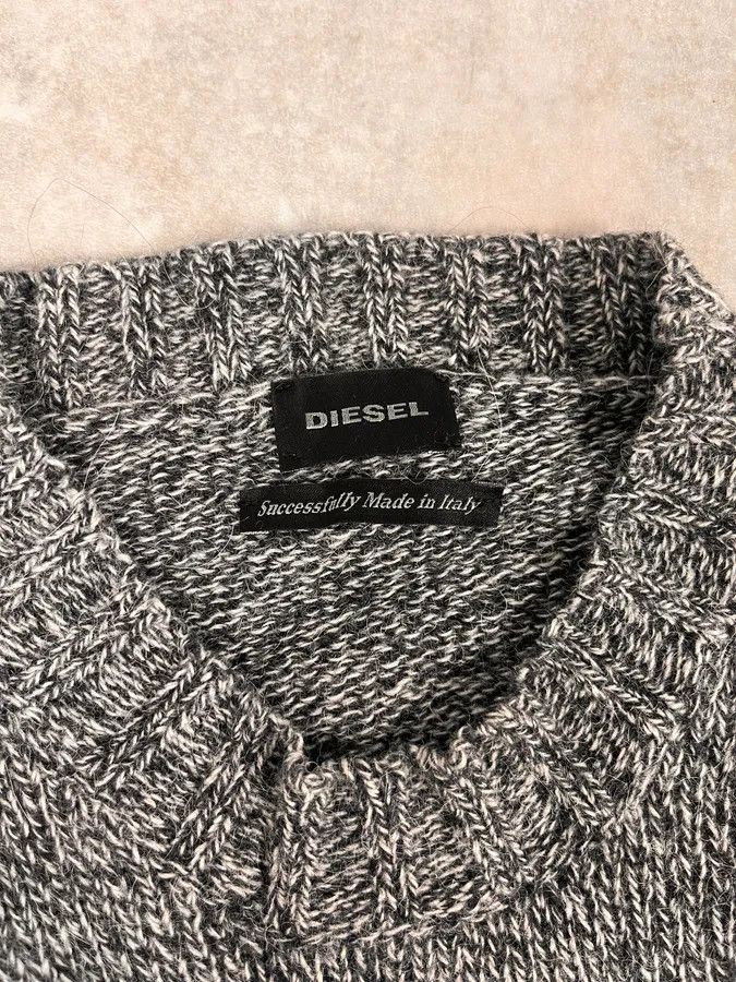 Diesel 2000s Diesel Destroyed Grey Wool Sweater Size US M / EU 48-50 / 2 - 8 Thumbnail