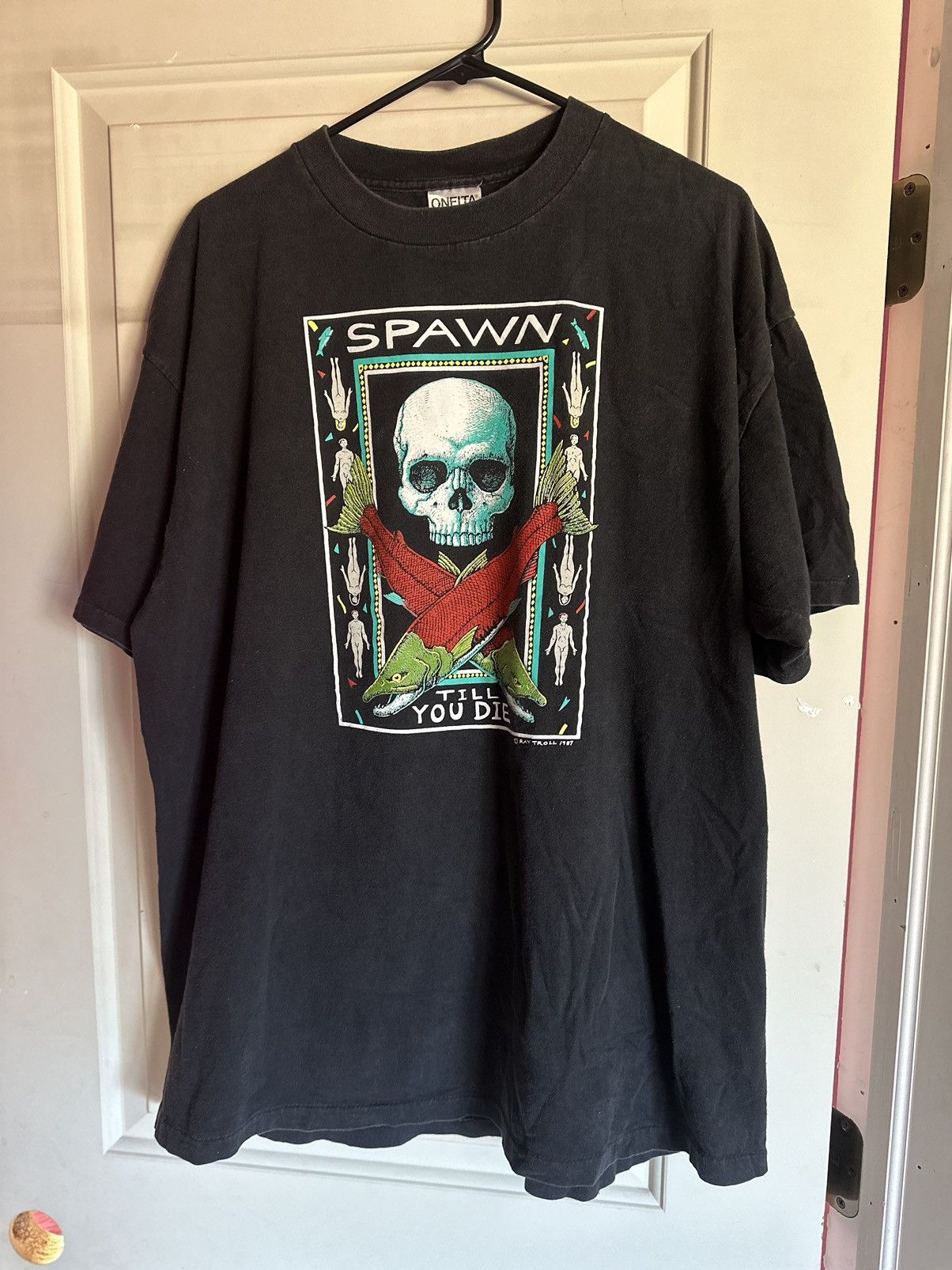 Band Tees × Vintage Ray Troll Black Spawn T-Shirt Size US XL / EU 56 / 4 - 1 Thumbnail