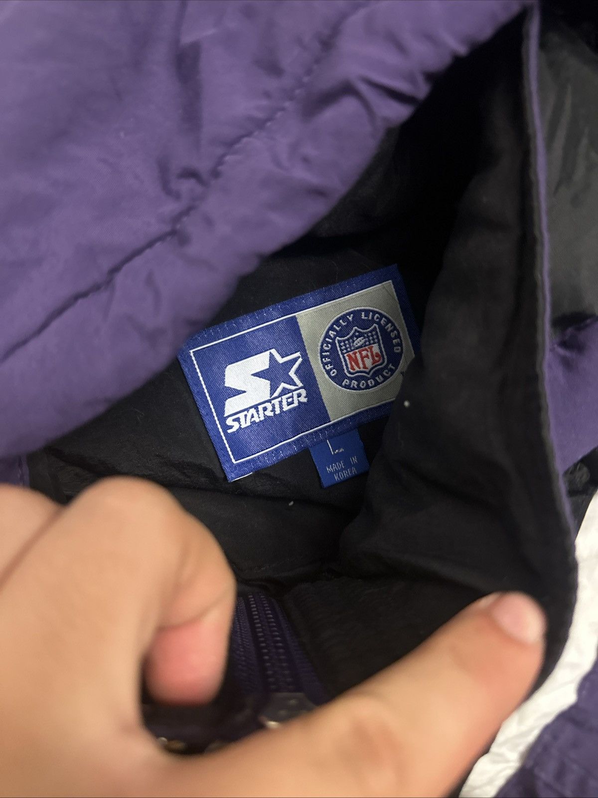 Starter Vintage 90s Baltimore Raven Starter Puffer Jacket NFL Large Size US L / EU 52-54 / 3 - 6 Thumbnail