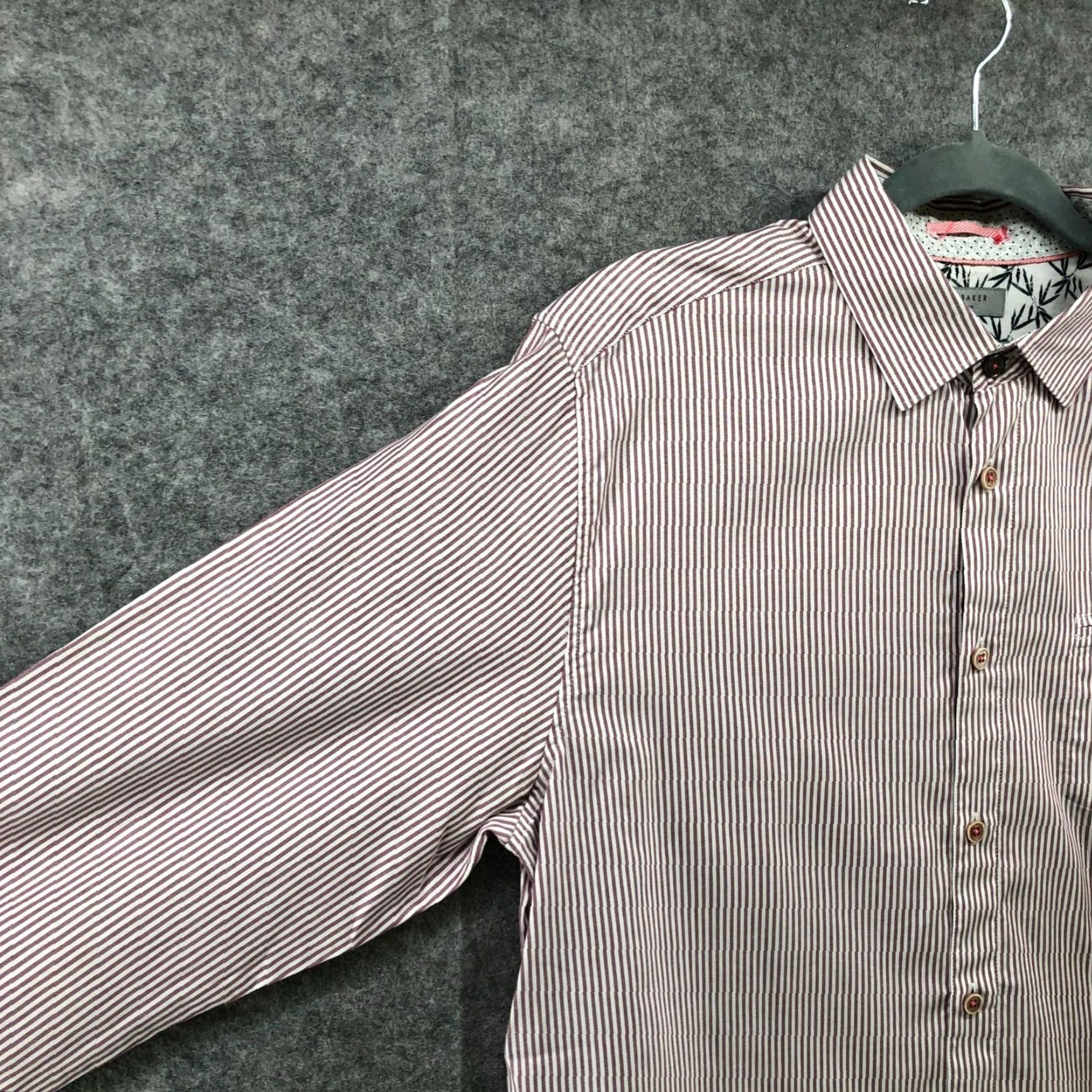 Ted Baker VINTAGE Ted Baker Long Sleeve Shirt Mens XL Cotton Purple White Striped Business Casual Formal Workwear Size US XL / EU 56 / 4 - 4 Thumbnail
