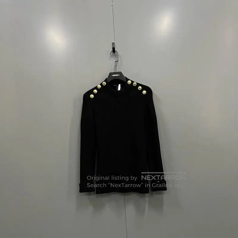 Louis Vuitton Louis Vuitton Black Wool Long Sleeve Sweater . Size M / US 6-8 / IT 42-44 - 1 Thumbnail