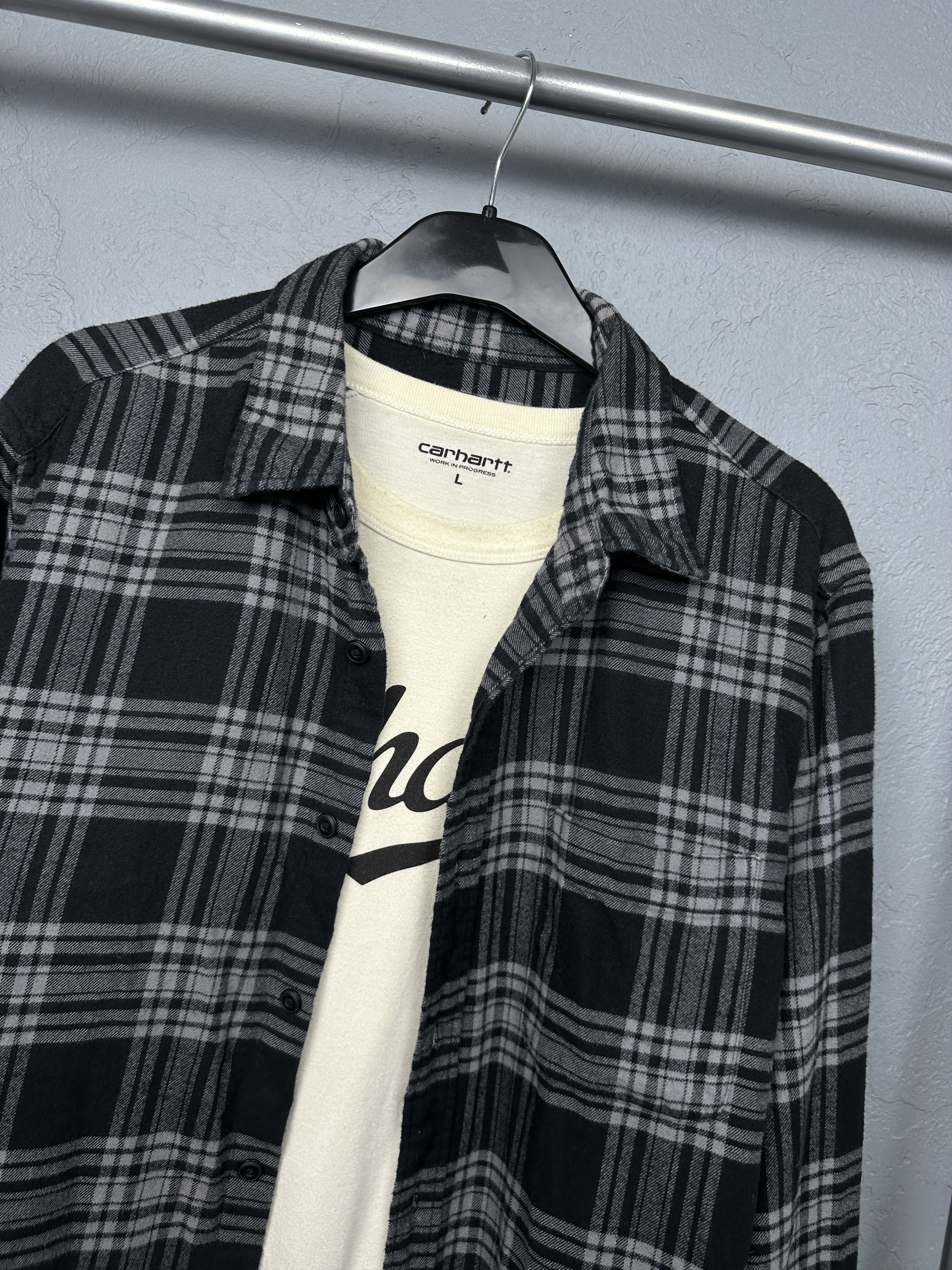 Flannel × Uniqlo × Vintage Uniqlo Mens Flannel Plaid Shirt Travis style Size US L / EU 52-54 / 3 - 2 Thumbnail