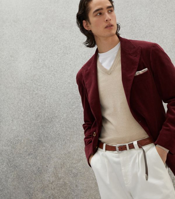 Brunello Cucinelli 0924 Woven Jacket in Red Size US XL / EU 56 / 4 - 3 Thumbnail