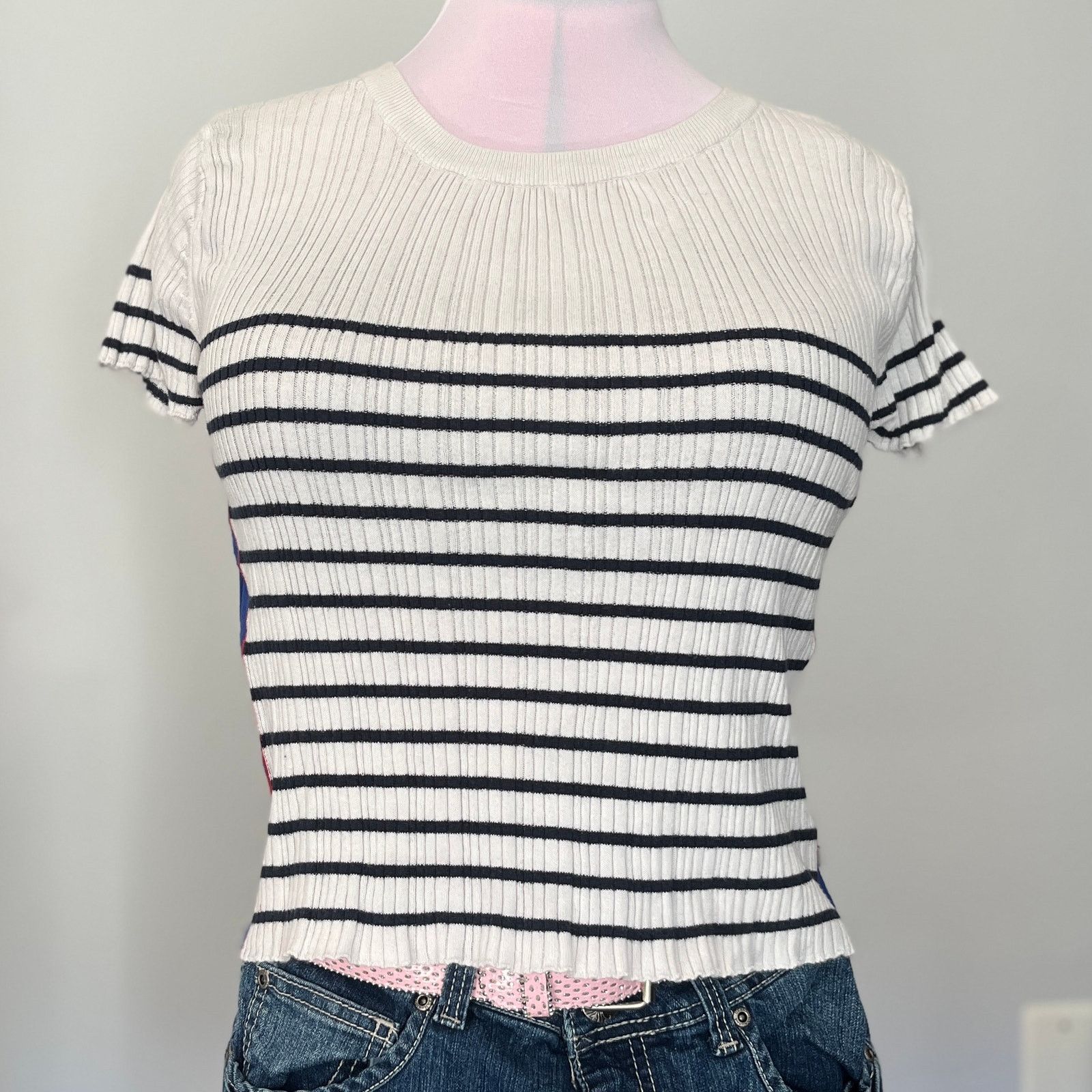 United Colors Of Benetton United Colors Of Benetton | White Breton Stripe Tee Size S / US 4 / IT 40 - 2 Thumbnail