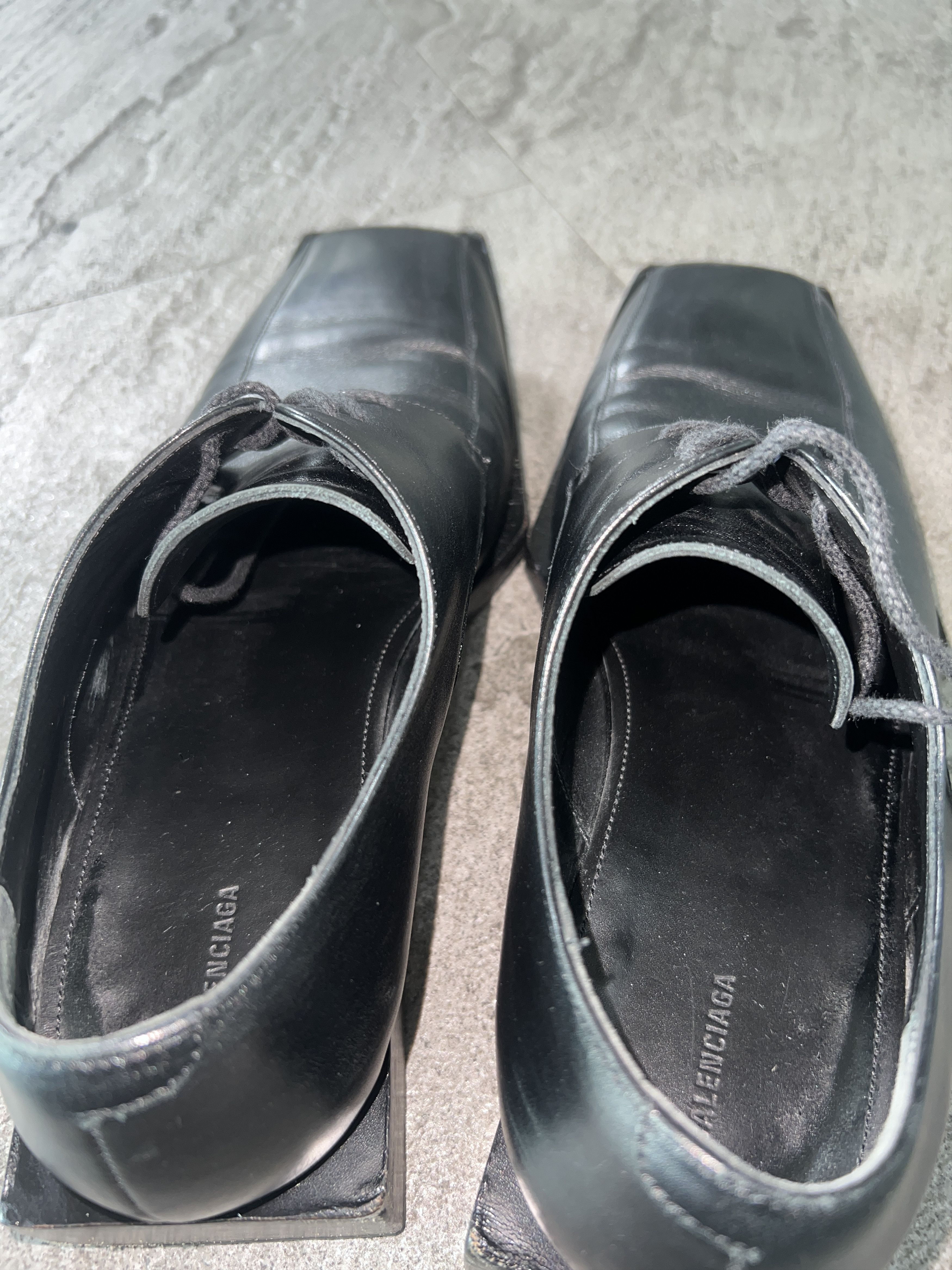 Balenciaga Balenciaga Square Toe Leather Derby Shoes EU41 Size US 8 / EU 41 - 10 Thumbnail