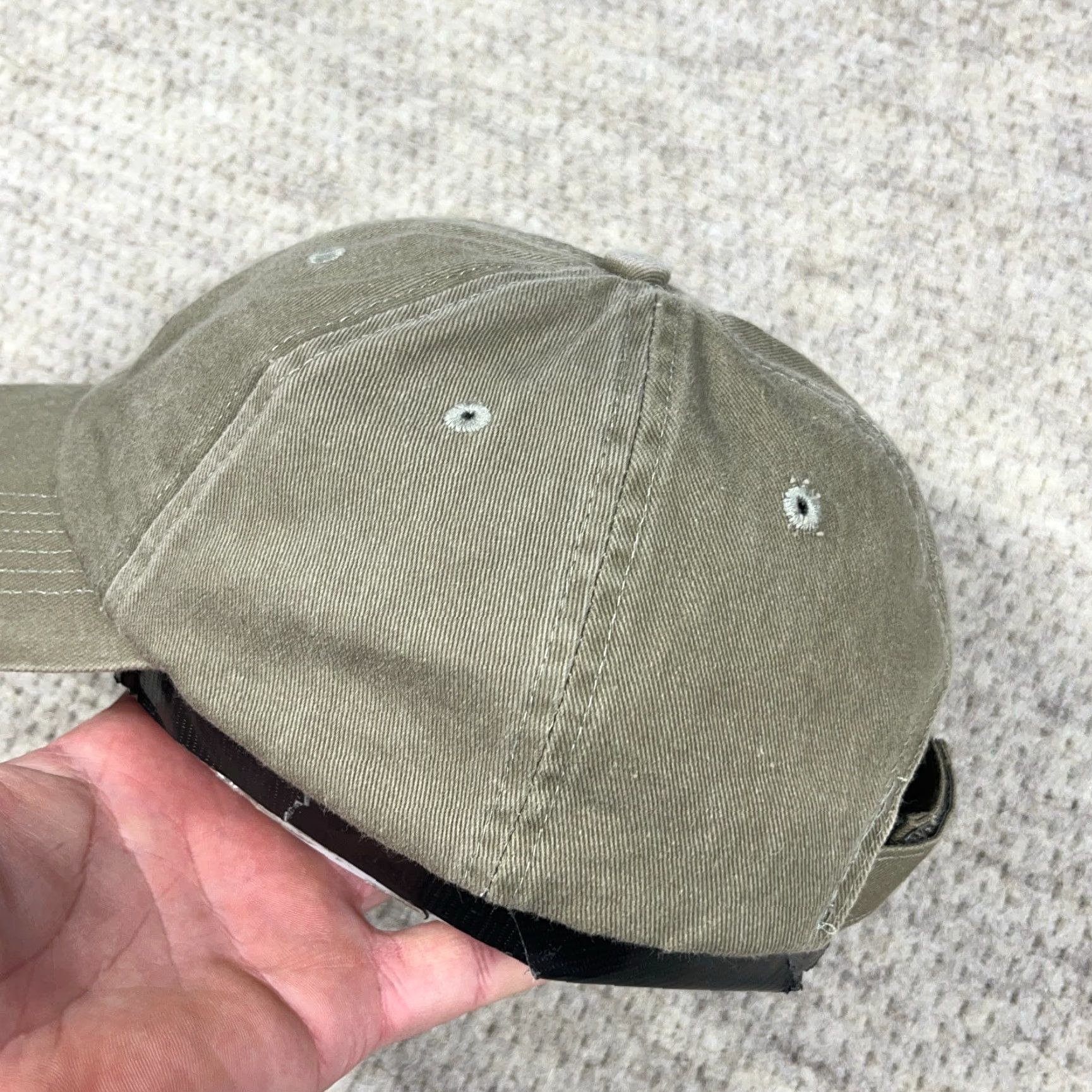 Disney Disney Baseball Cap Hat Strap Back Olive Green Mickey Mouse Faded Retro Mens Adult Cap 90s Logo Hipster Adjustable Lightweight Cotton Twill Size ONE SIZE - 3 Thumbnail