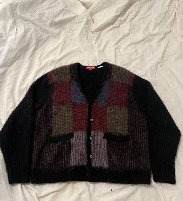 Supreme Supreme Brushed Grid Cardigan | Grailed