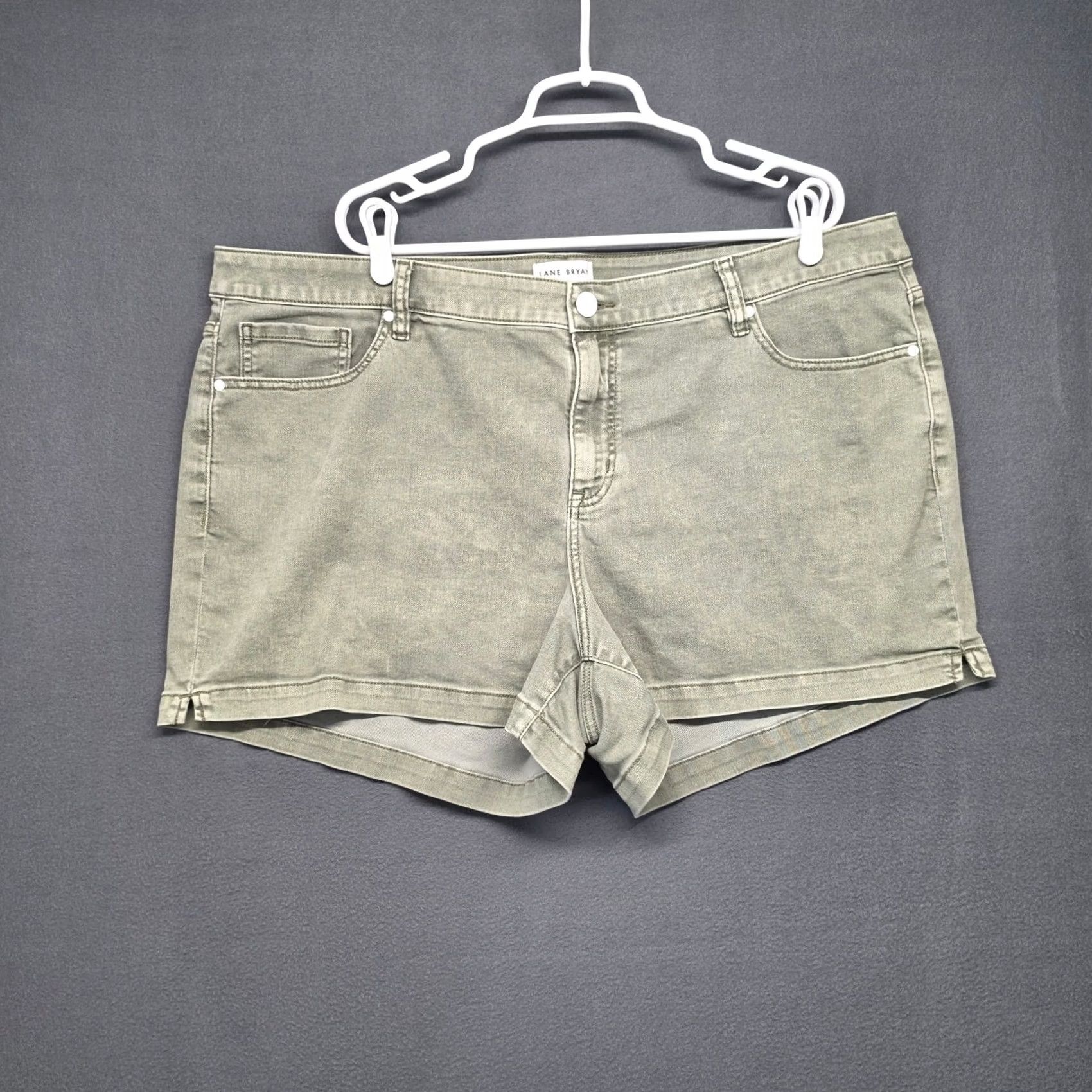 Vintage Lane Bryant Womens Size 26 Mid Rise Signature Midi Short Flex Magic Waistband Green Size 26" / US 2 / IT 38 - 2 Thumbnail