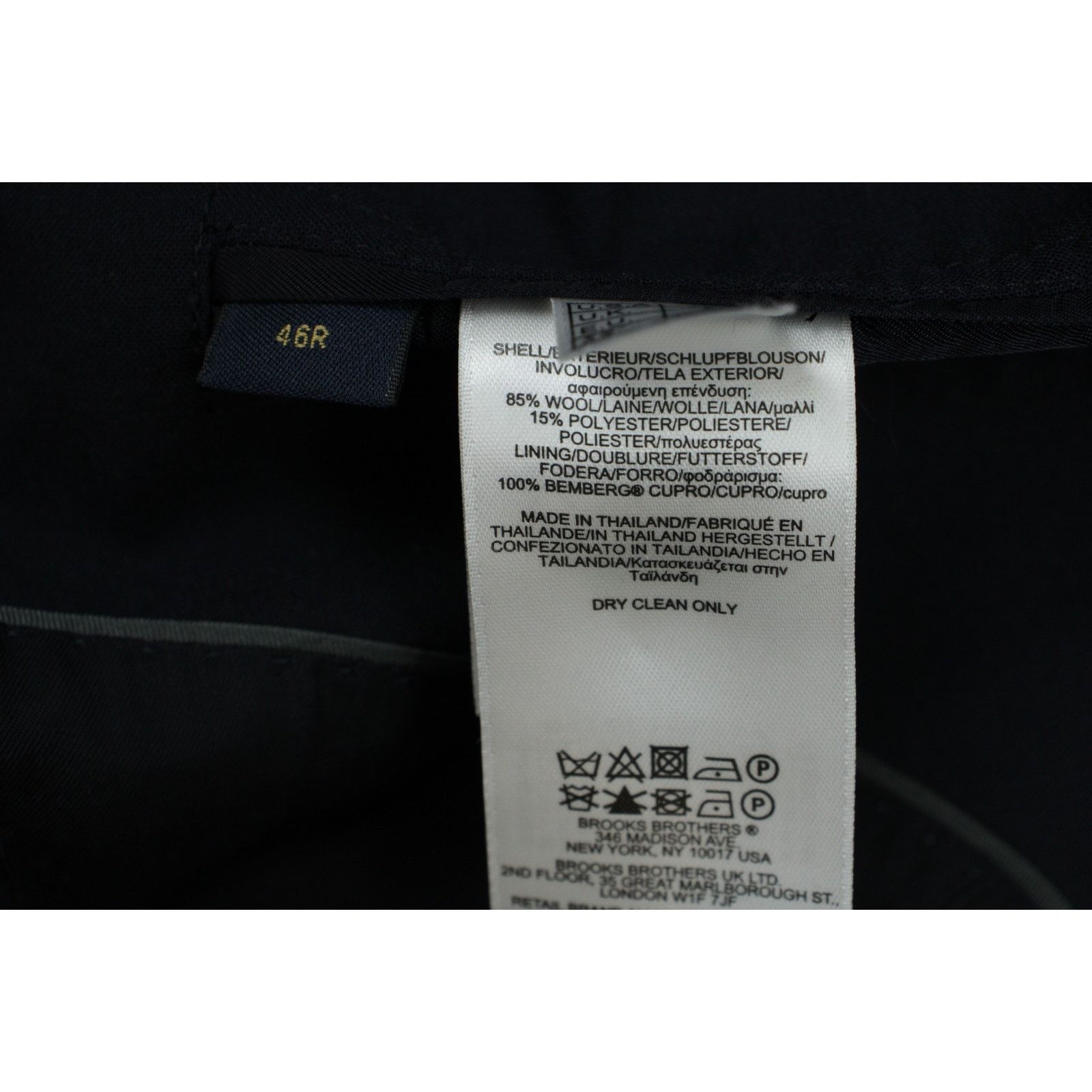 Brooks Brothers Brooks Brothers Blazer 46R Navy Blue Wool Blend Size 46R - 7 Thumbnail
