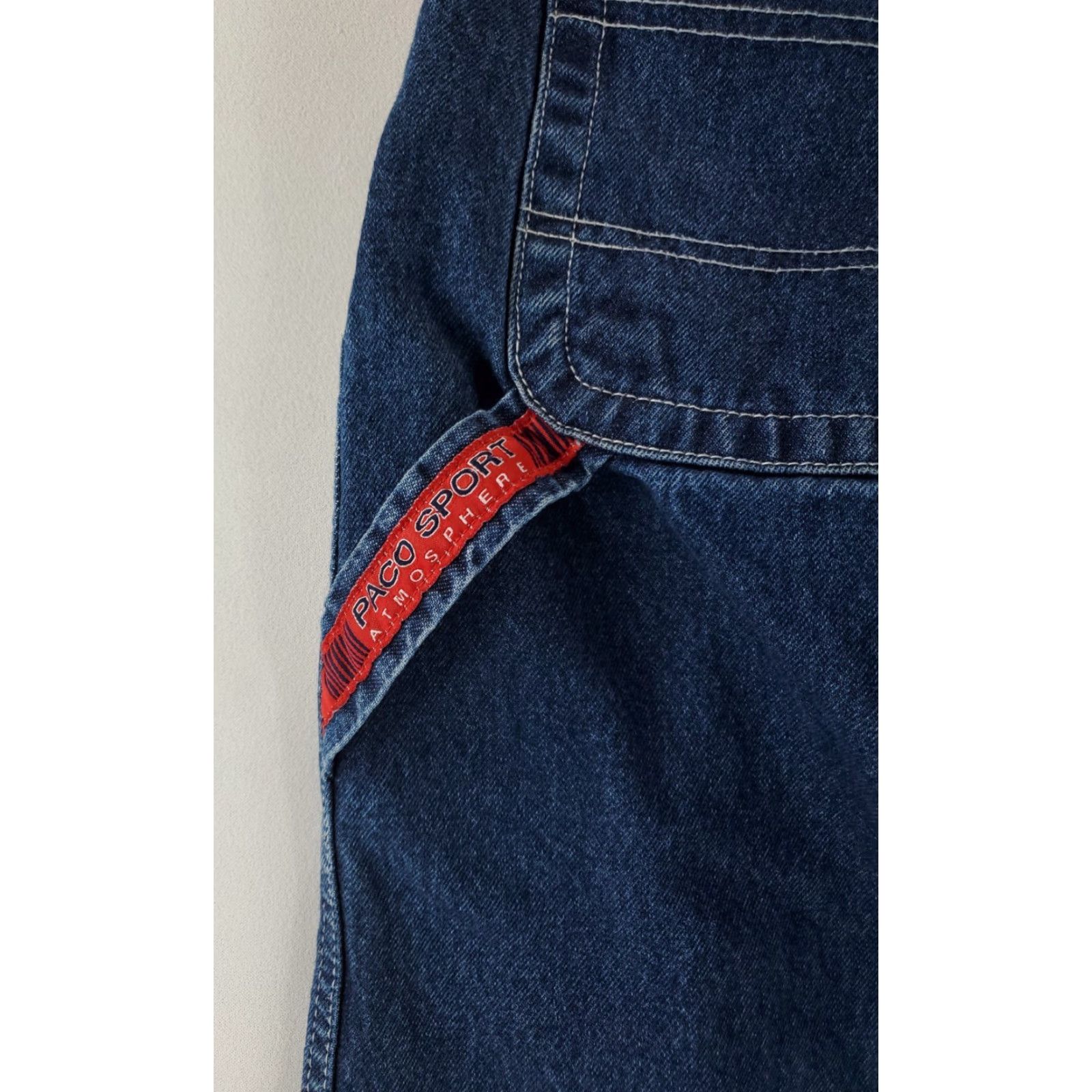Vintage PACO Jeans Sport Atmosphere Carpenter Mens 34 Waist 32 Inseam Blue Wide-Leg Pants Mens 34x32 Actual AS IS Size US 34 / EU 50 - 6 Thumbnail