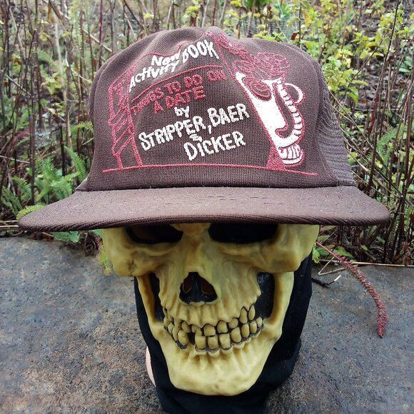 Vintage Vintage Things To Do On A Date Gag Joke Snap Trucker Hat Cap Size ONE SIZE - 1 Thumbnail