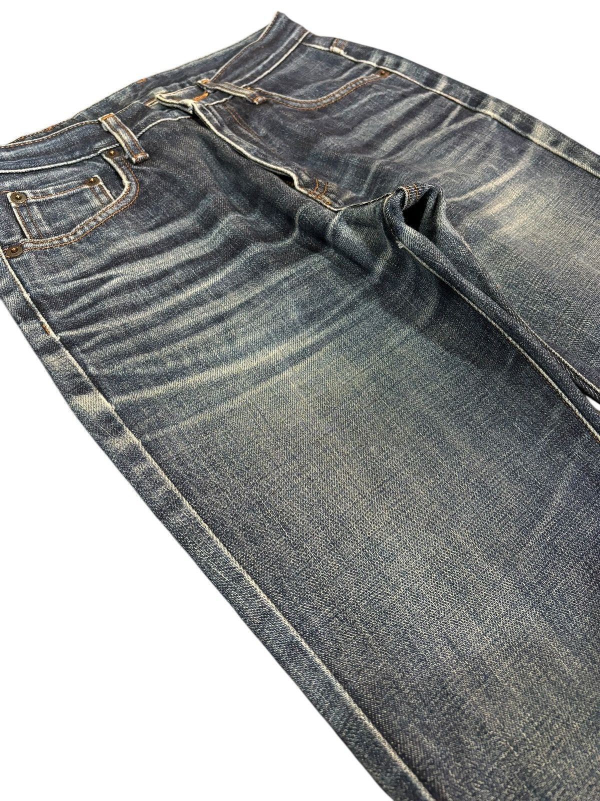 Edwin × Japanese Brand × Seditionaries Vintage Y2k Edwin 400 Bootcut Flared Faded Jeans Size US 26 / EU 42 - 4 Thumbnail