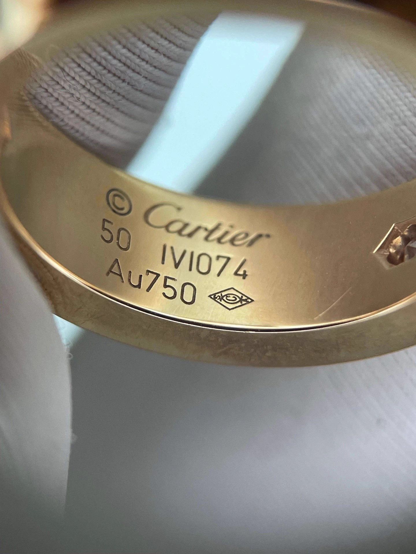 Cartier Cartier 19 Love Rose Gold 3 Diamond Ring Size 50 Size ONE SIZE - 5 Thumbnail
